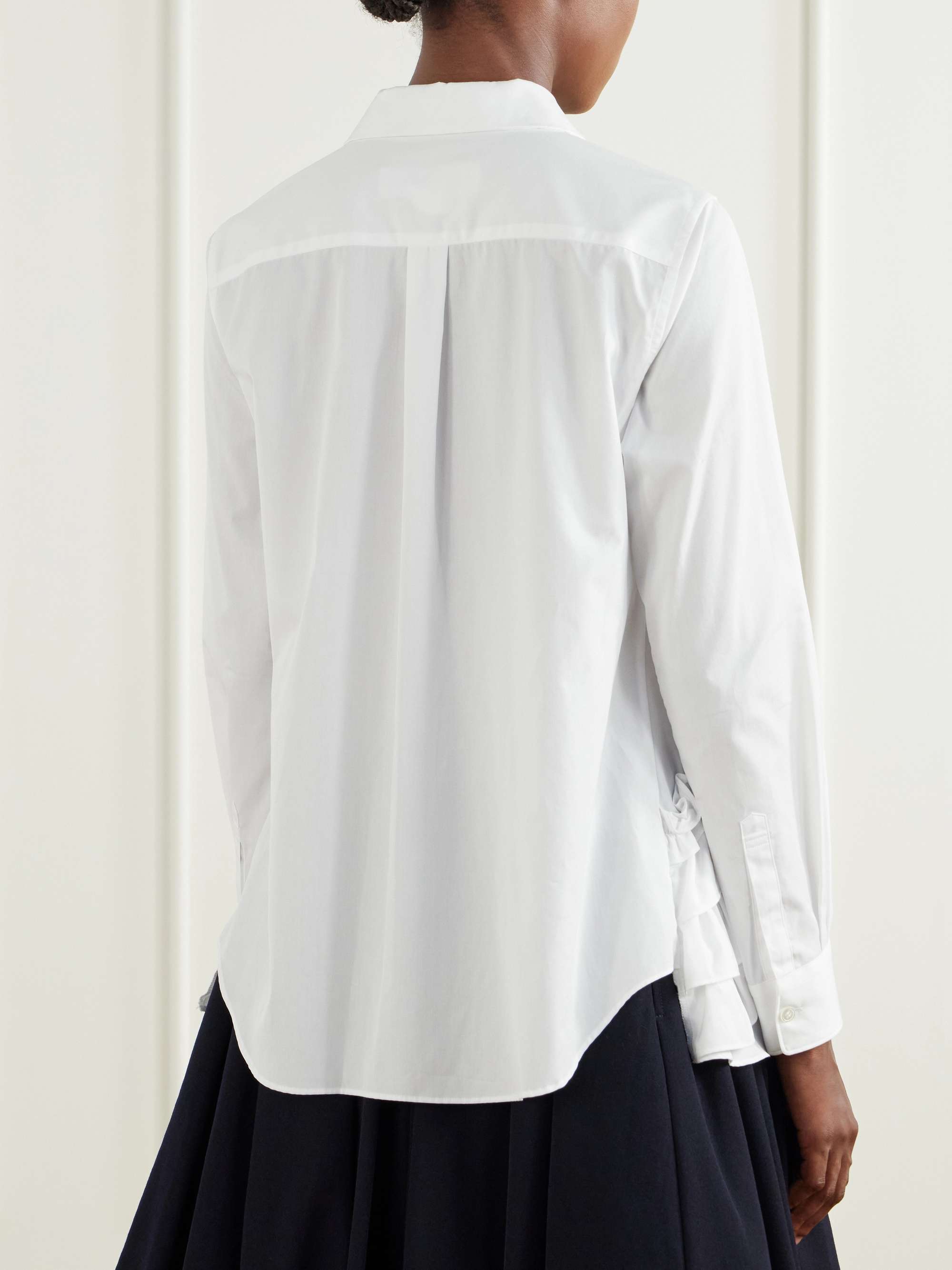 COMME DES GARÇONS GIRL Ruffled cotton-poplin shirt | NET-A-PORTER FR