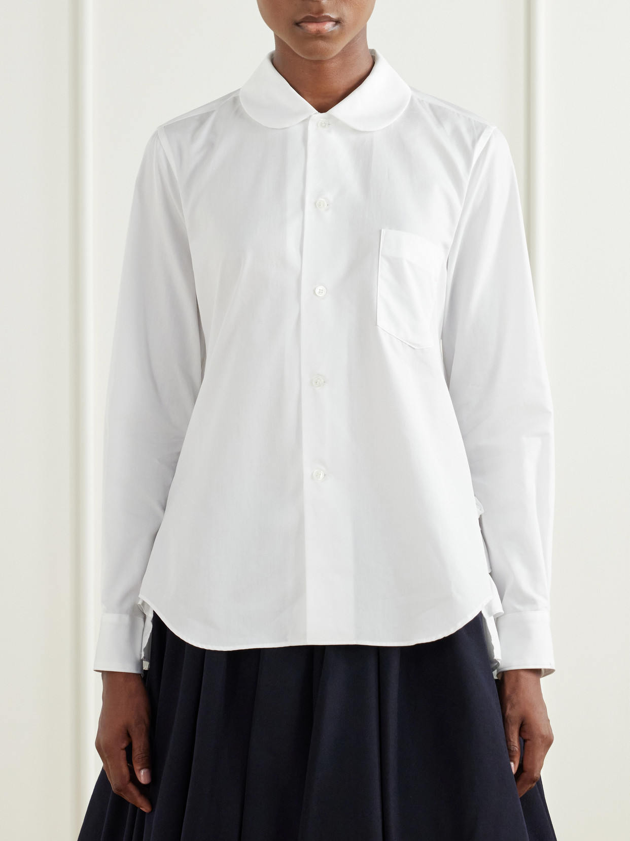 Comme Des Garçons Girl - Ruffled Cotton-Poplin Shirt