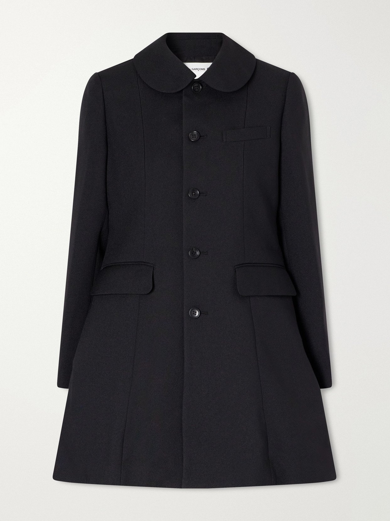 Comme Des Garçons Girl - Tulle-Trimmed Gabardine Coat