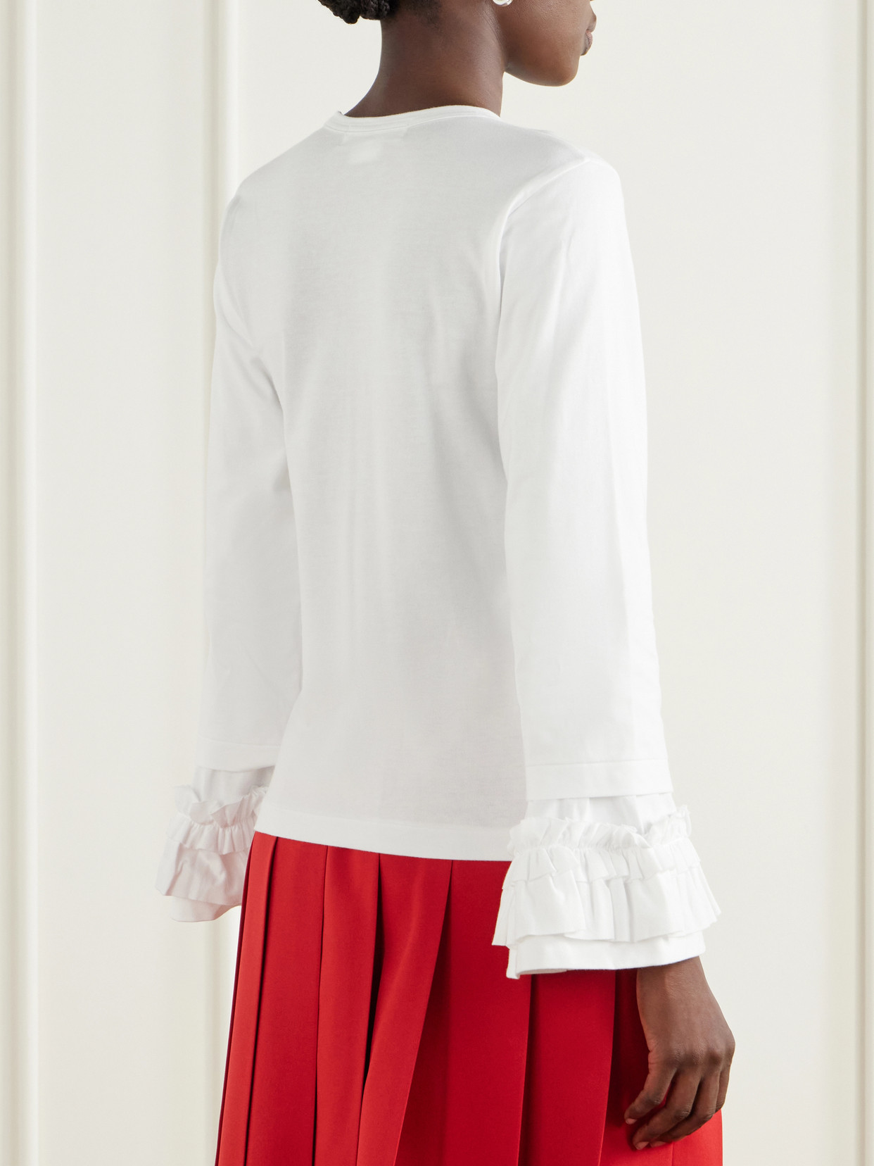 Comme Des Garçons Girl - Ruffled Cotton-Jersey T-Shirt