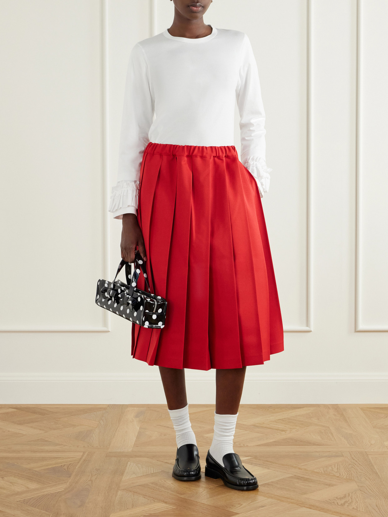 Comme Des Garçons Girl - Ruffled Cotton-Jersey T-Shirt