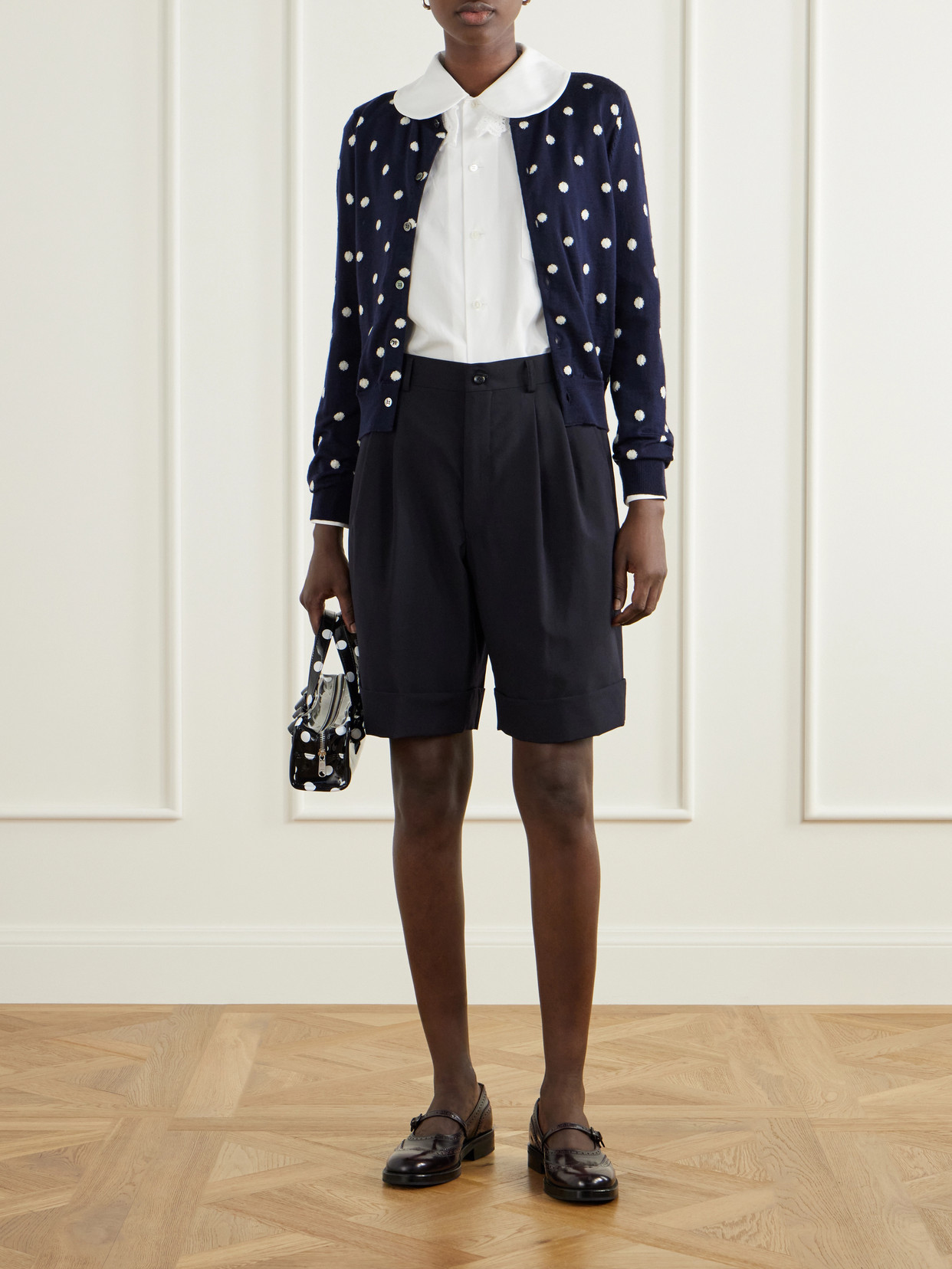 Comme Des Garçons Girl - Broderie Anglaise-Trimmed Cotton-Poplin Blouse