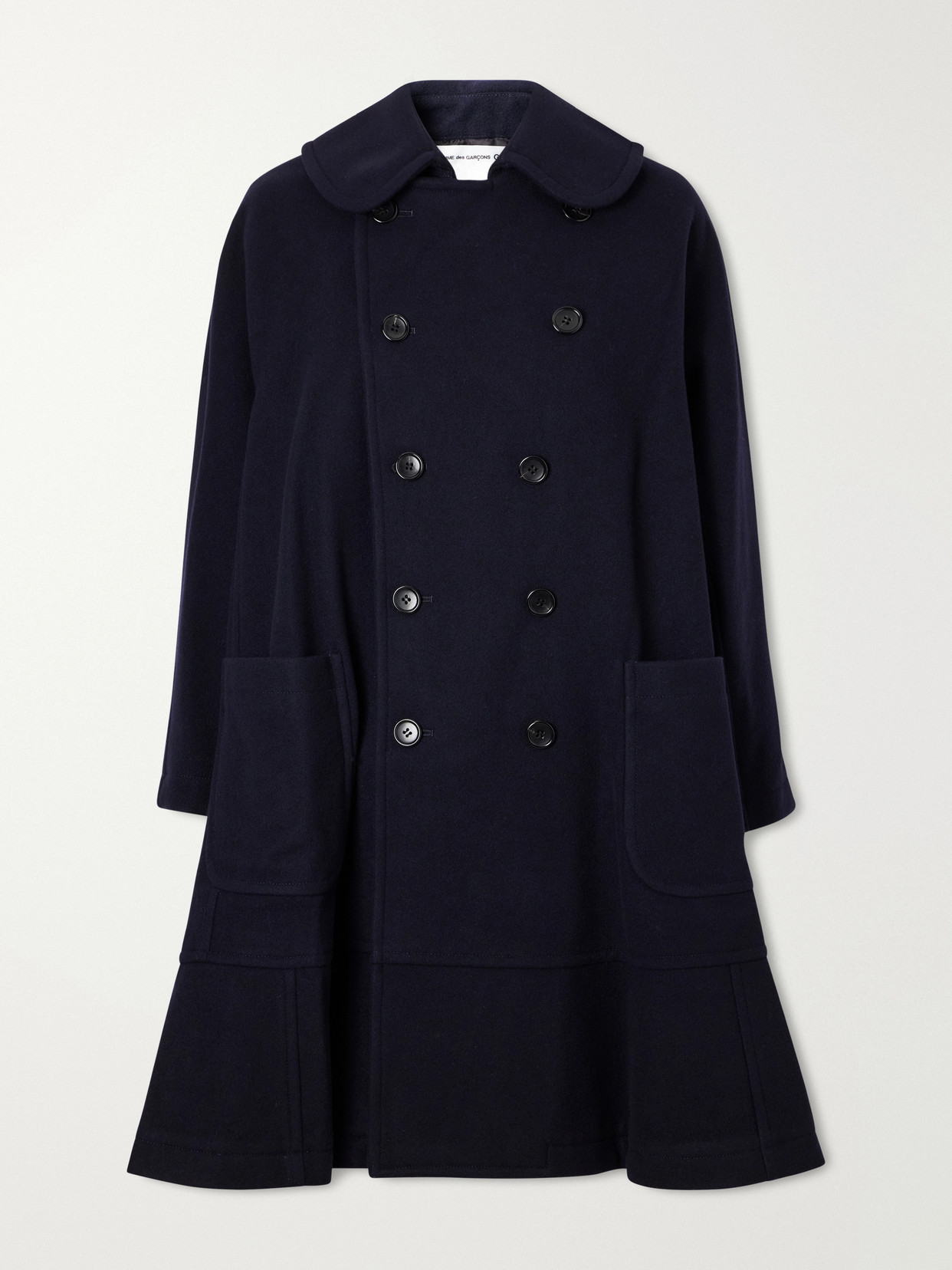 Comme Des Garçons Girl - Double-Breasted Melton Wool-Blend Felt Coat