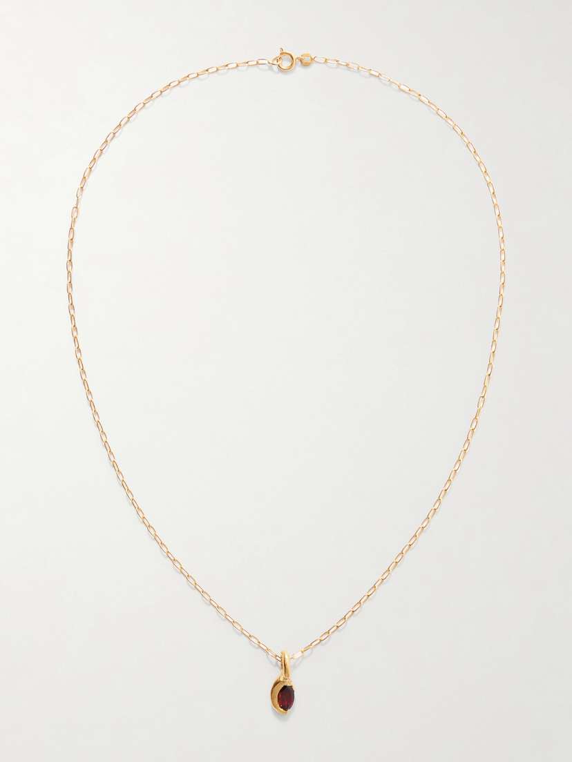 Simuero Enero Gold-plated And Garnet Pendant Necklace