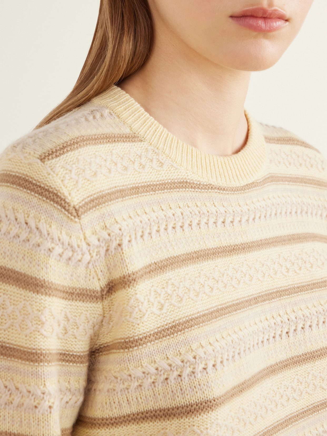 Western Fringe-Detail Striped Wool And Cashmere-Blend Sweater
