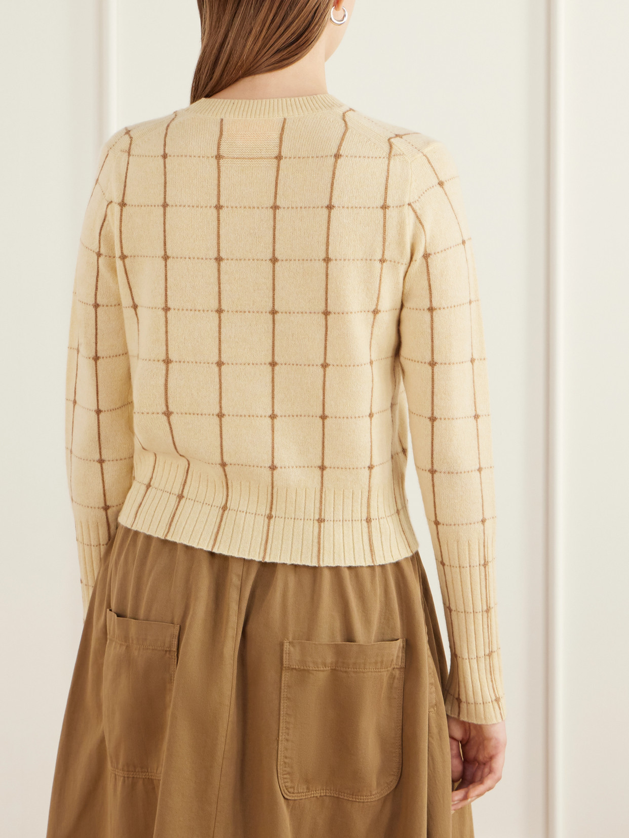 Checked Cashmere Sweater