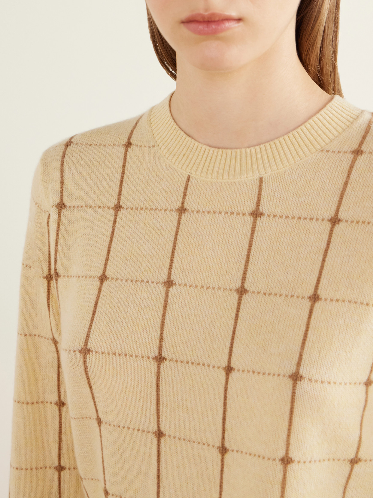Checked Cashmere Sweater