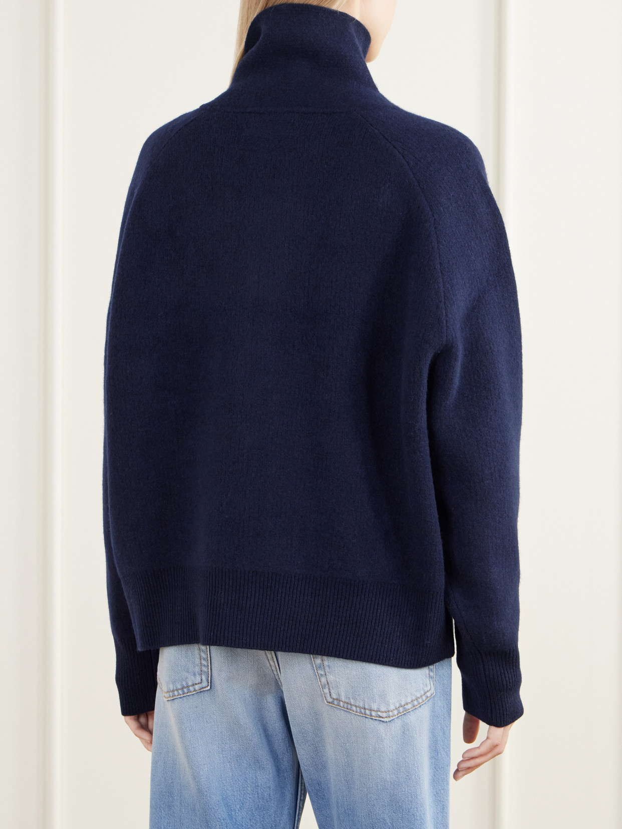Rib-Trimmed Felted Wool And Cashmere-Blend Jacket