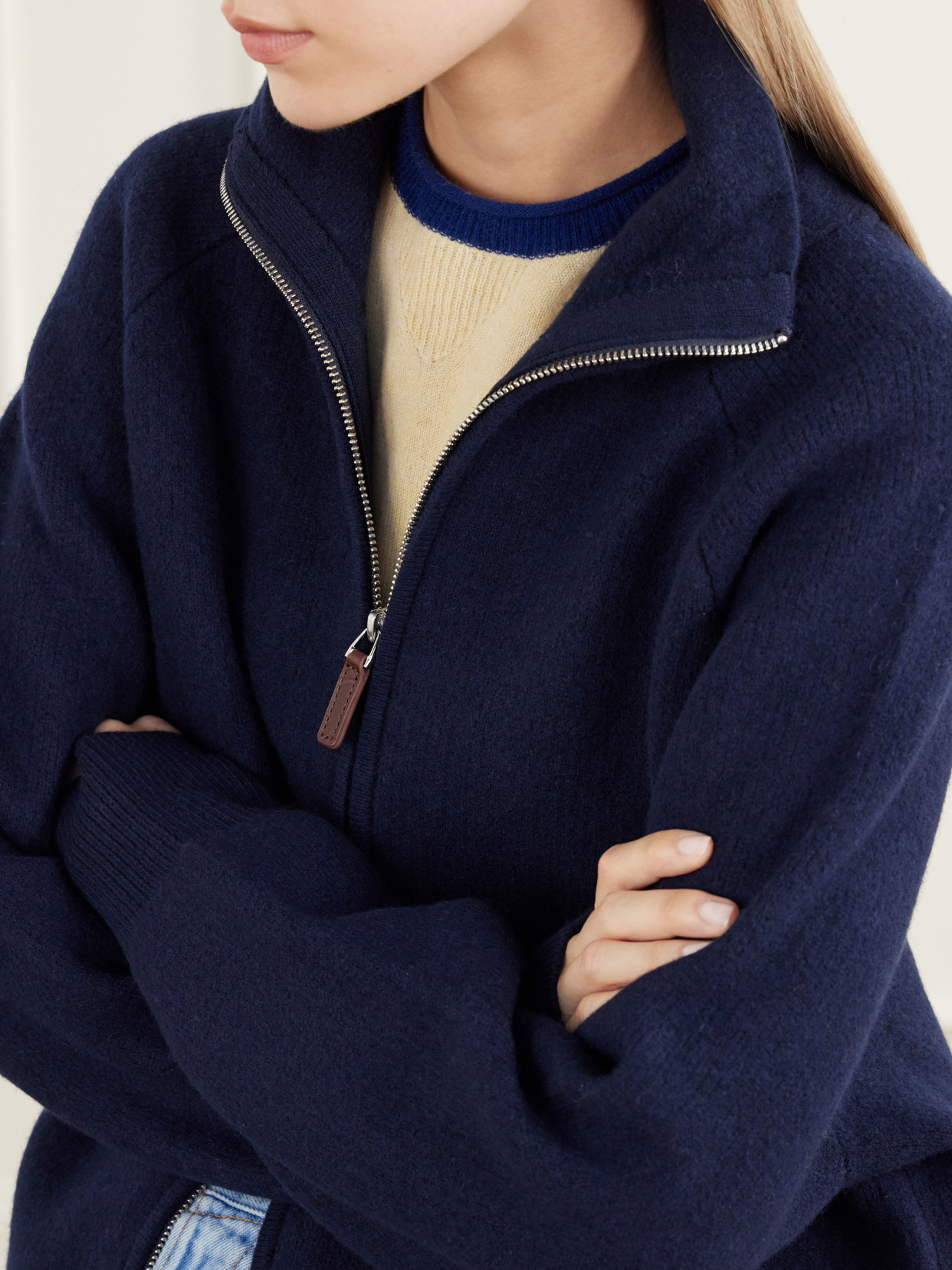 Rib-Trimmed Felted Wool And Cashmere-Blend Jacket