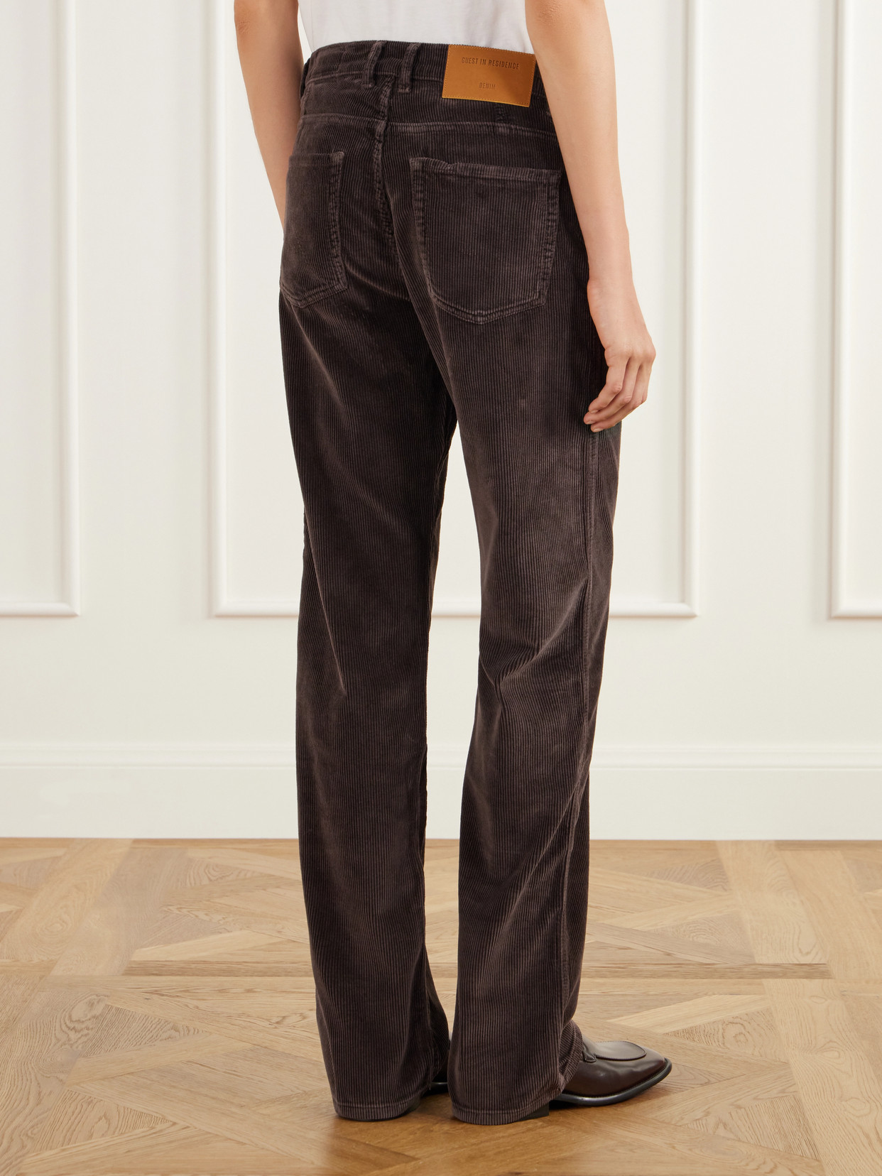 Weekender Organic Cotton-Corduroy Mid-Rise Wide- Leg