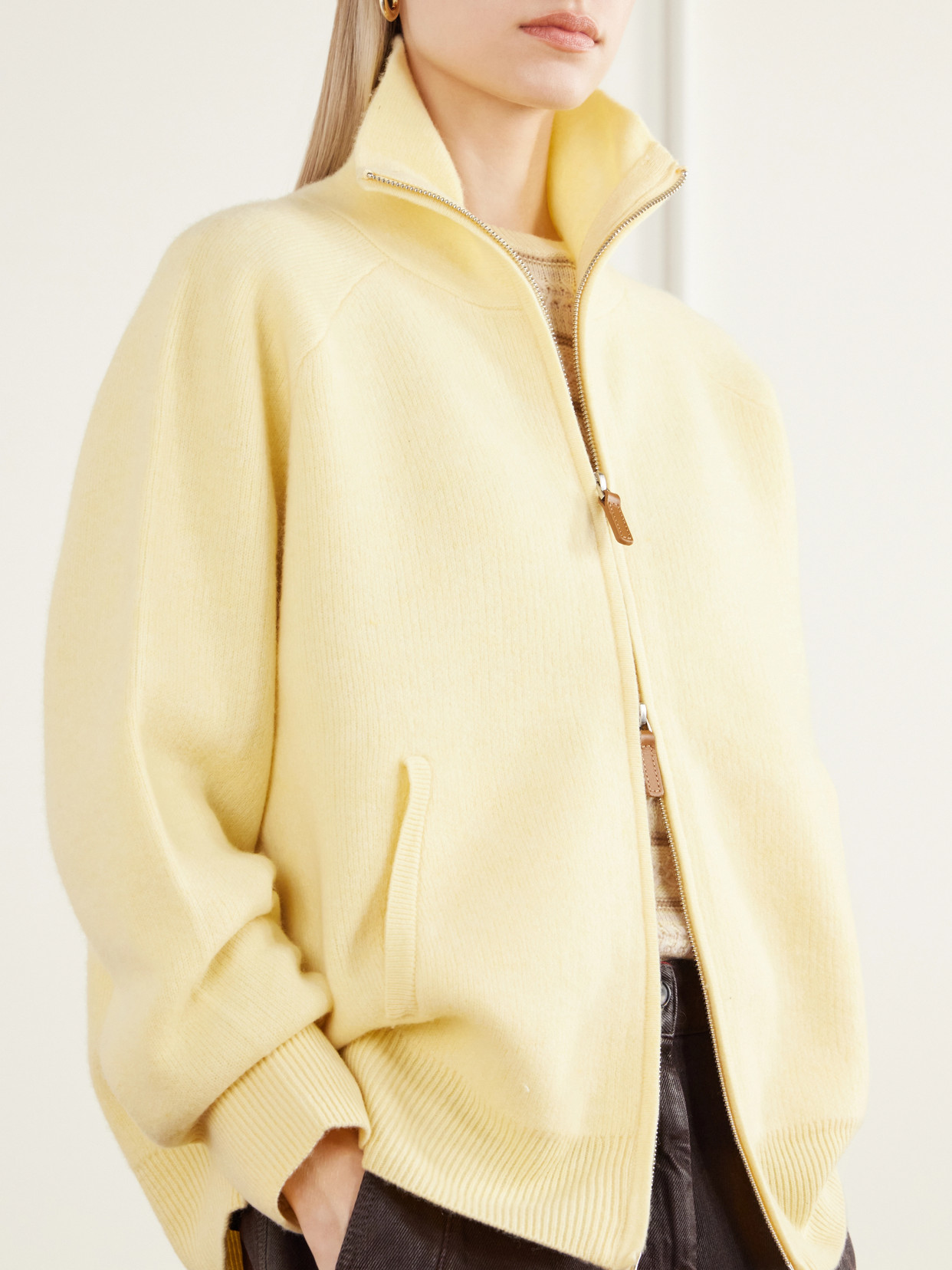 Rib-Trimmed Felted Wool And Cashmere-Blend Jacket