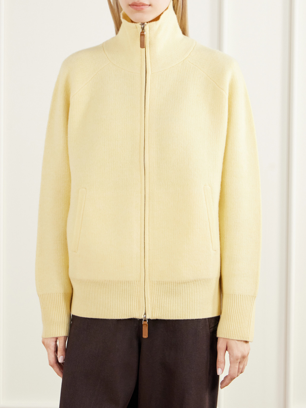 Rib-Trimmed Felted Wool And Cashmere-Blend Jacket