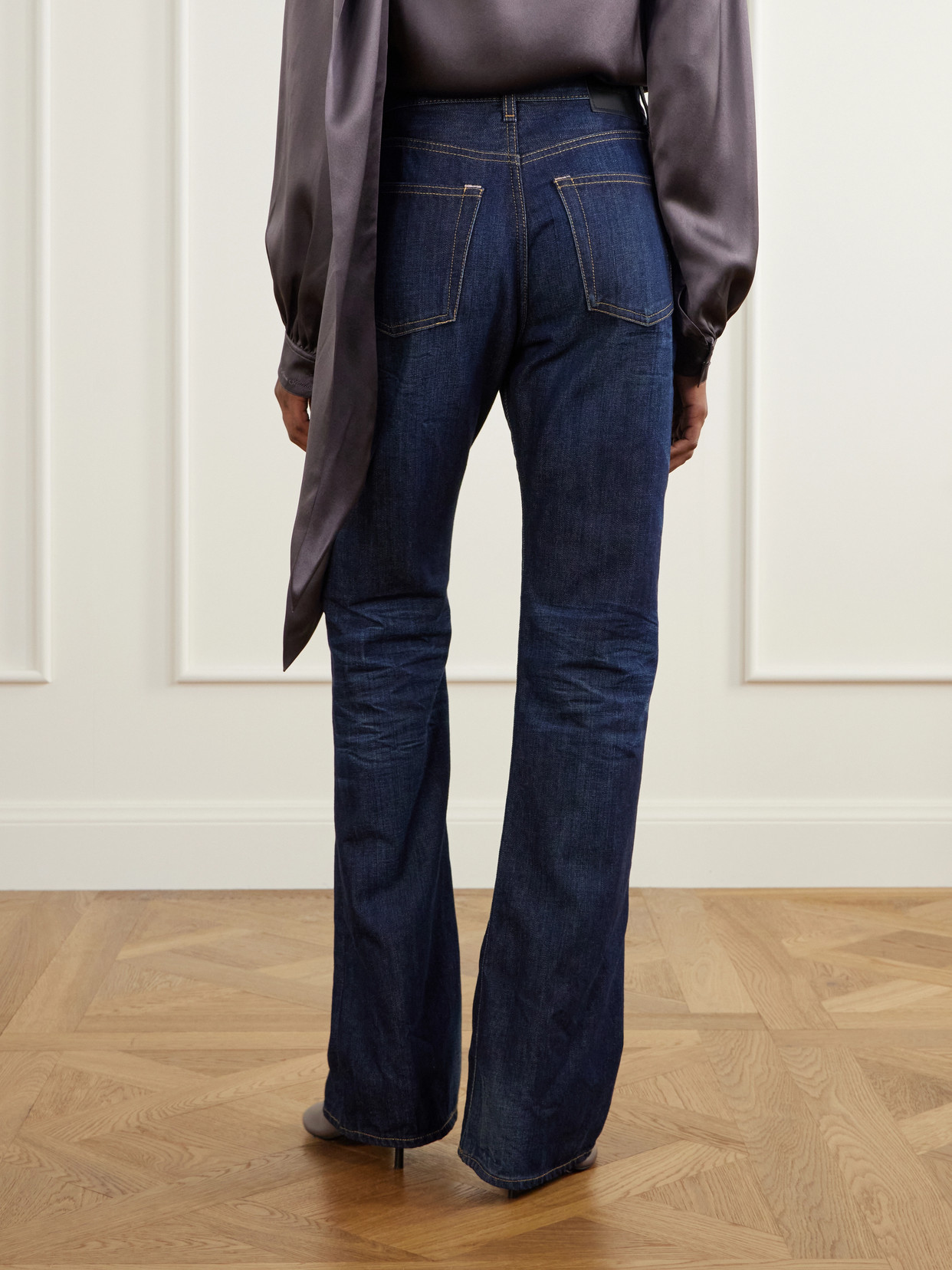 Mid-Rise Straight-Leg Jeans