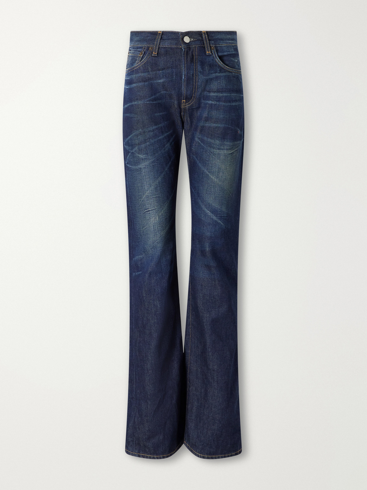 Mid-Rise Straight-Leg Jeans