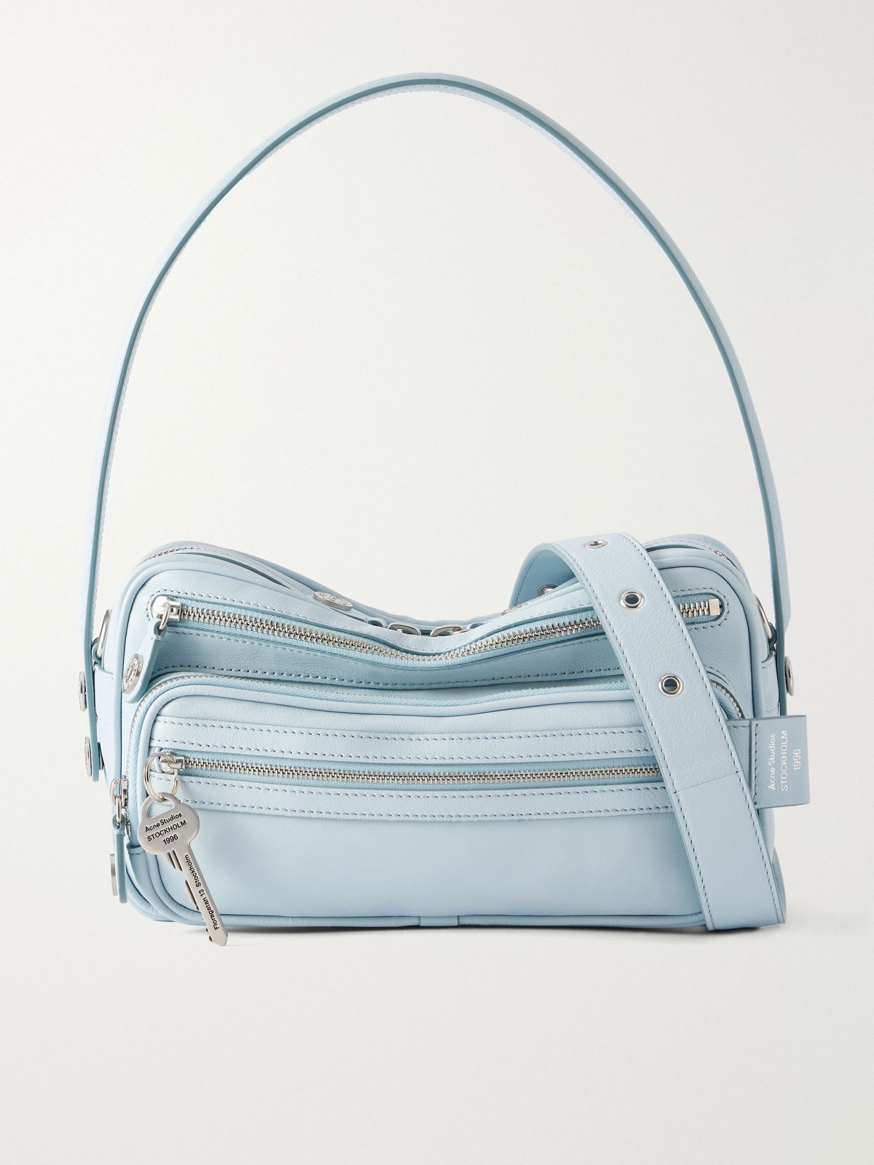 Logo-detailed leather shoulder bag