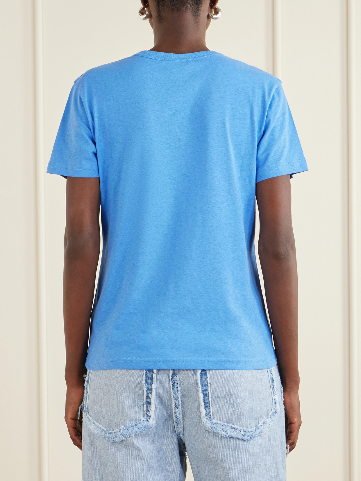 Eram Nobel Printed Cotton And Hemp-Blend T-Shirt