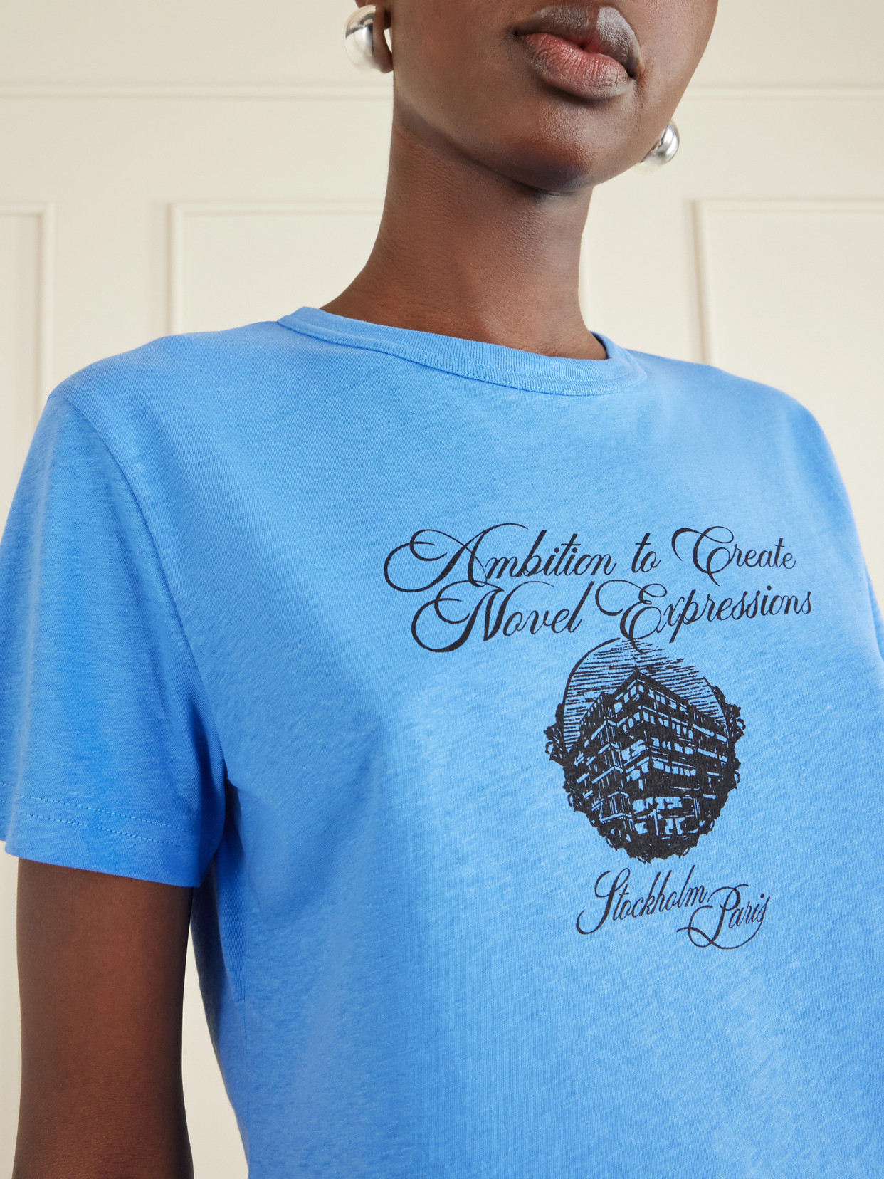 Eram Nobel Printed Cotton And Hemp-Blend T-Shirt