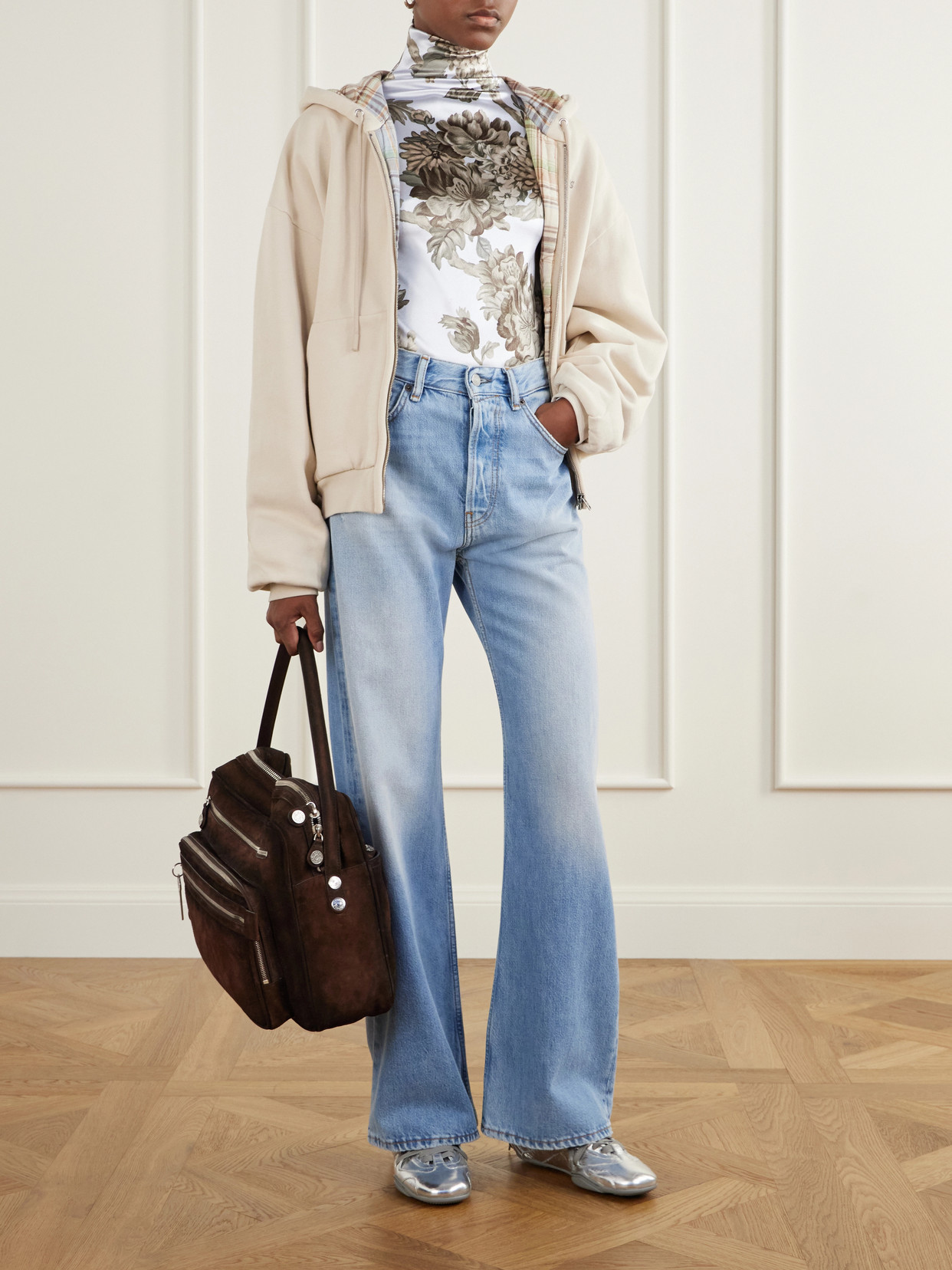 Lace-Up Suede And Ballet Flats