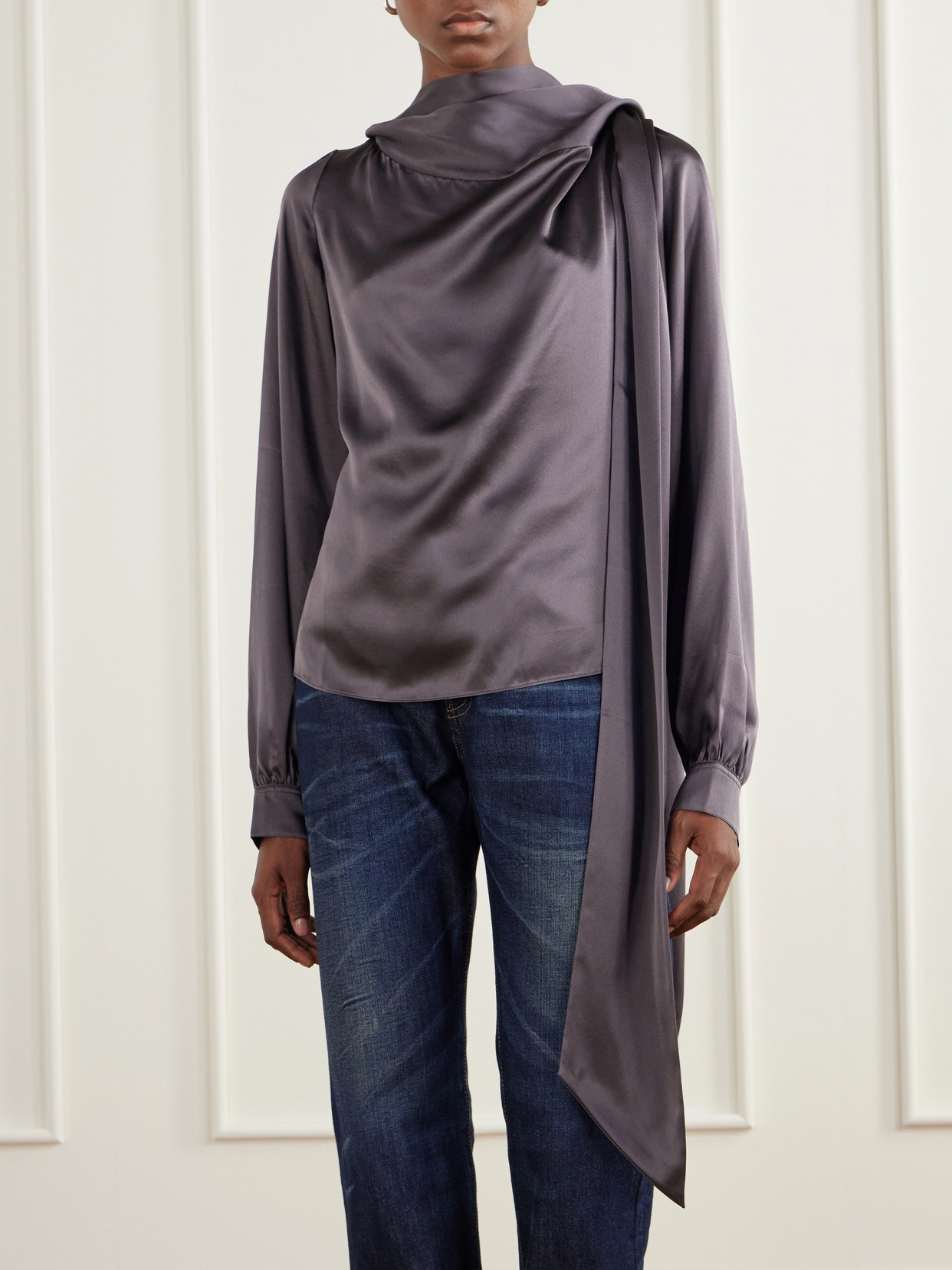 Silk-Satin Blouse