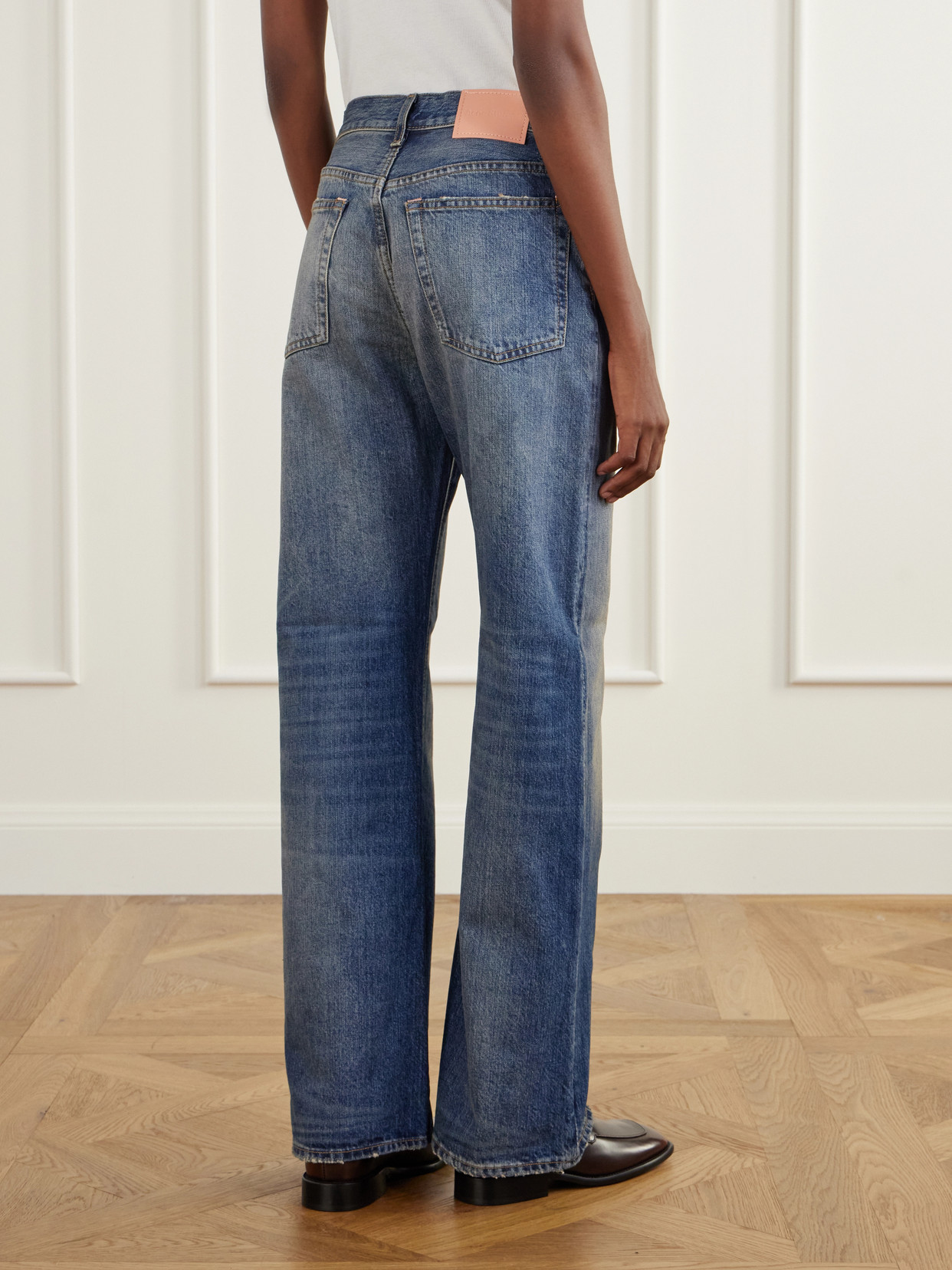 Mid-Rise Straight-Leg Jeans