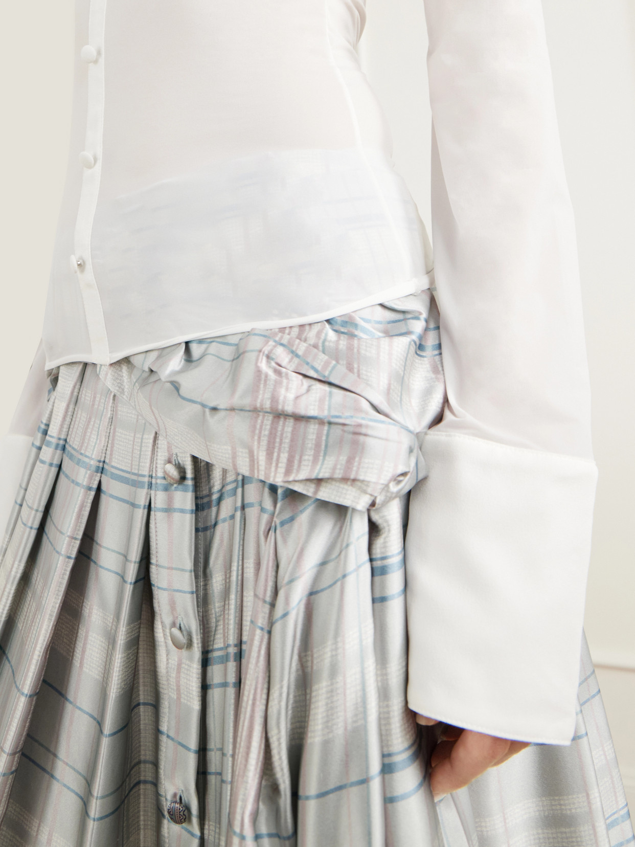 Etilda Ruffled Stretch-Jersey Blouse
