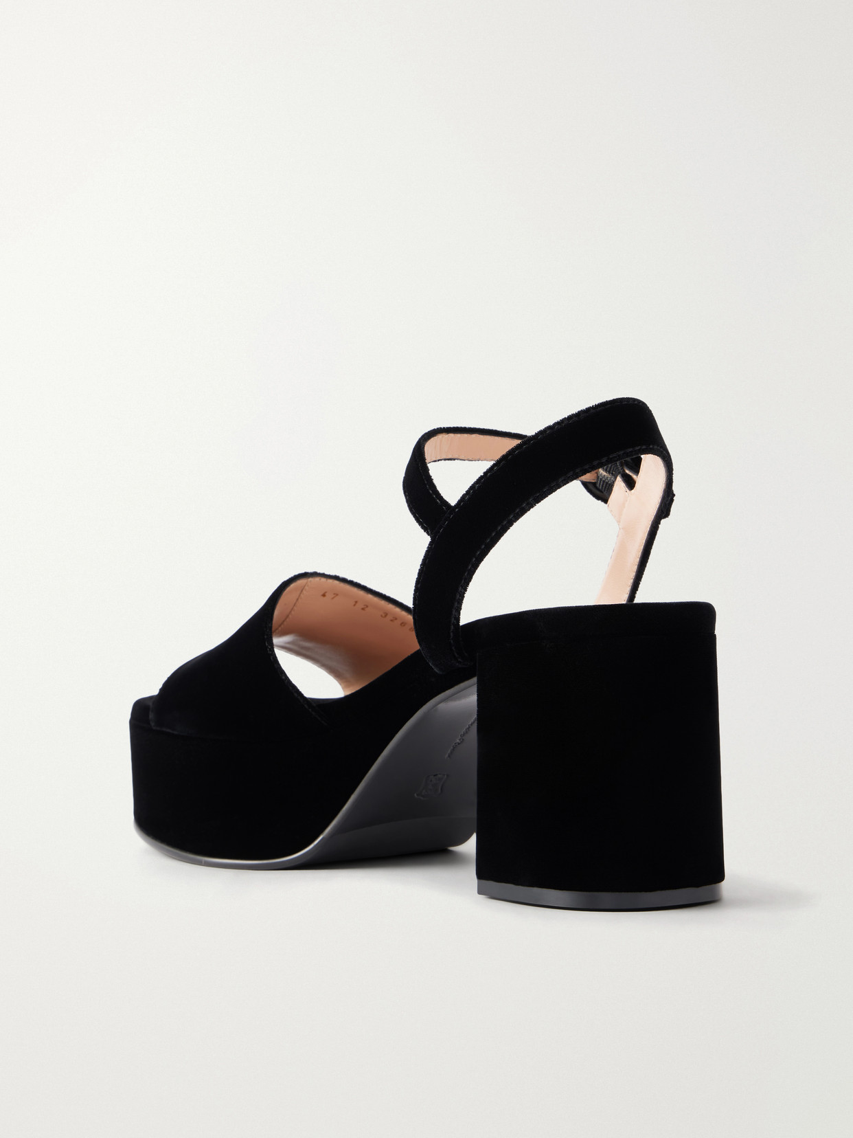 Carol Velvet Platform Open-Toed Sandal