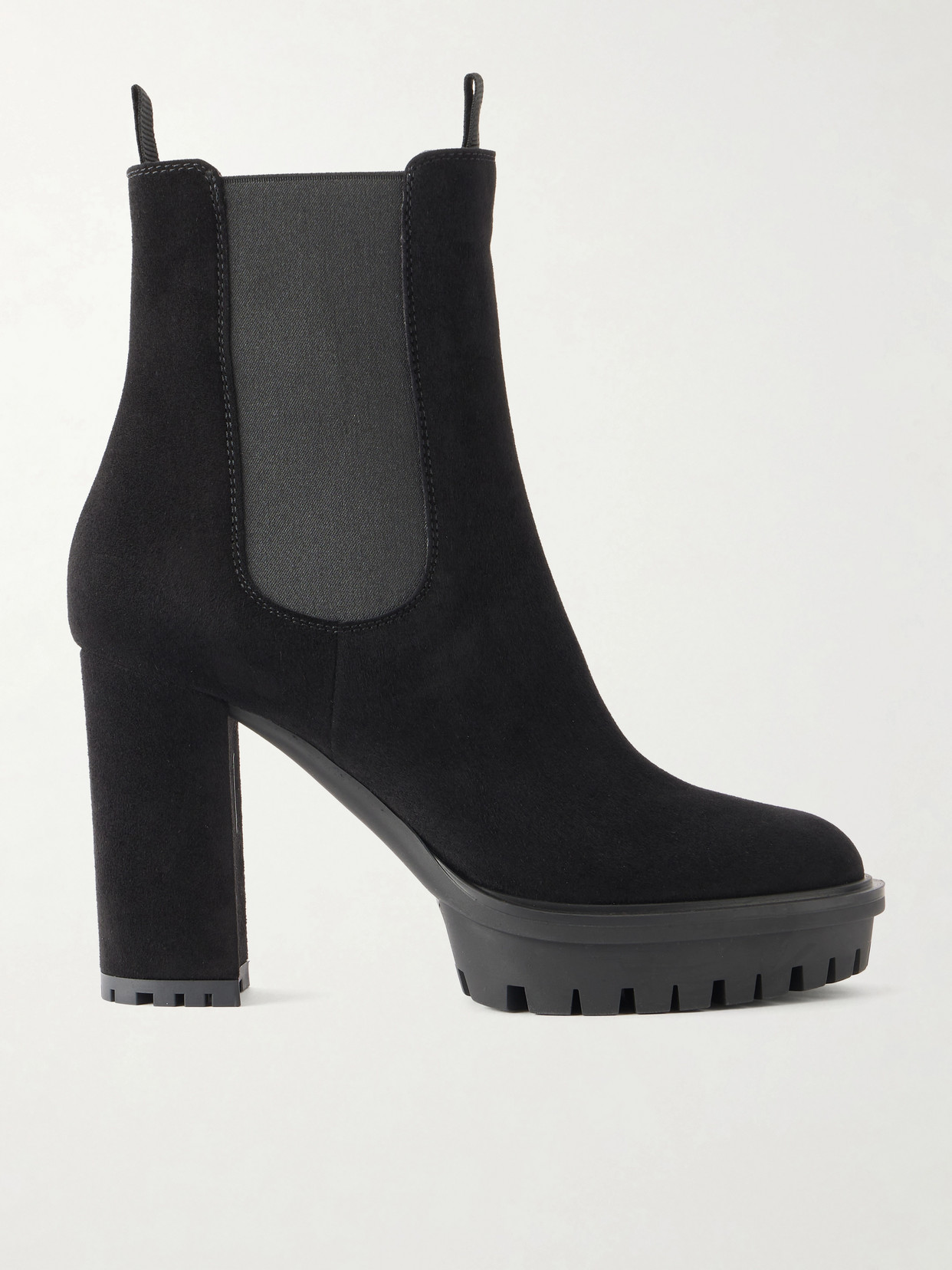 Gianvito Rossi Barry 70 Suede Ankle Boots In Black