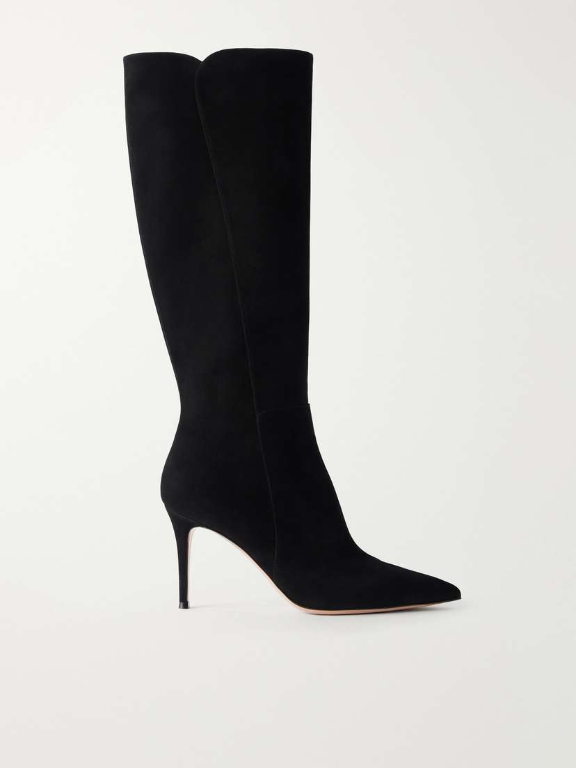 Gianvito Rossi Levy 85 Suede Knee-high Boots
