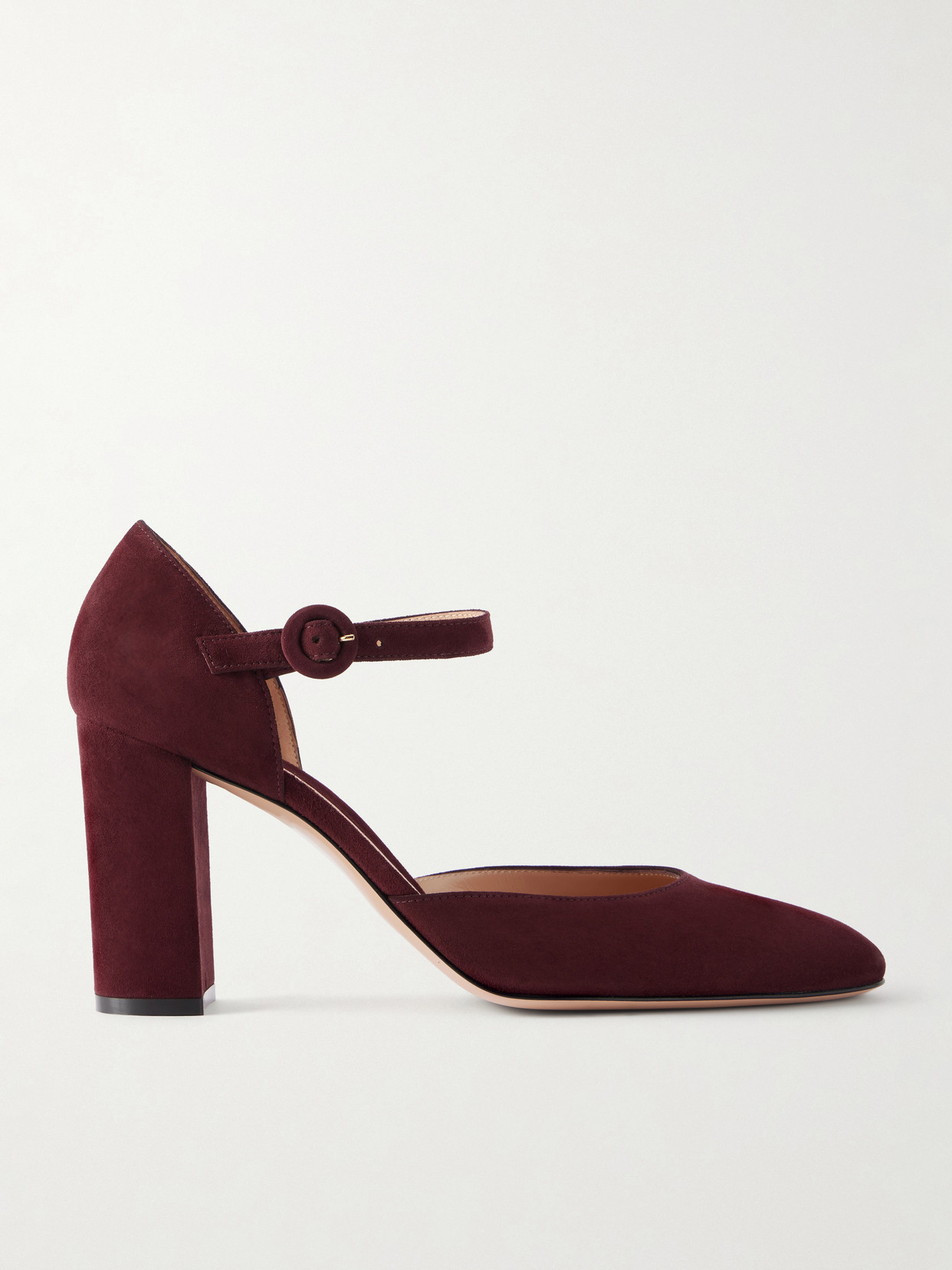 Gianvito Rossi 85 Suede Mary Jane Pumps In Red