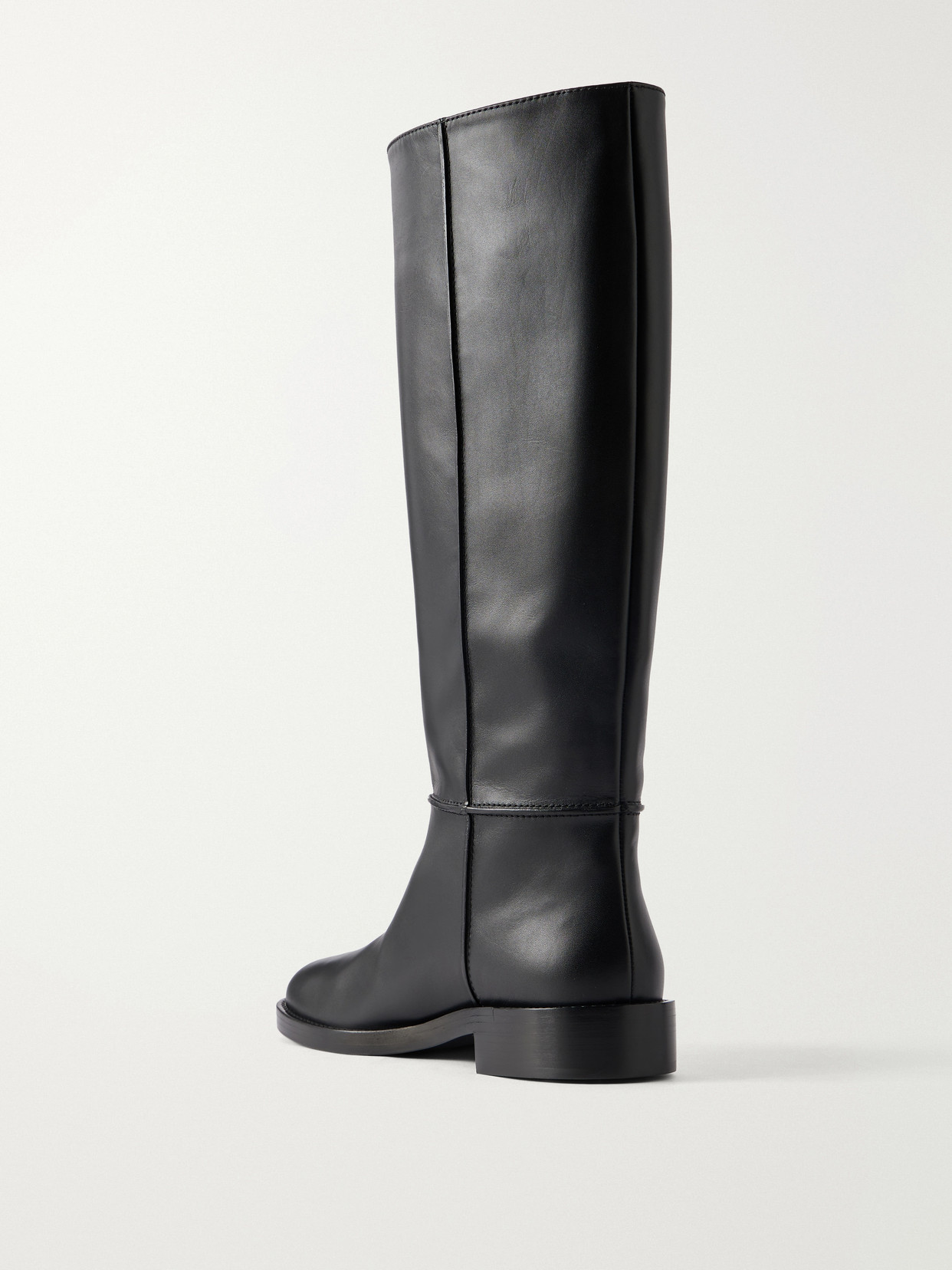 Riding Leather Knee-Height Boots