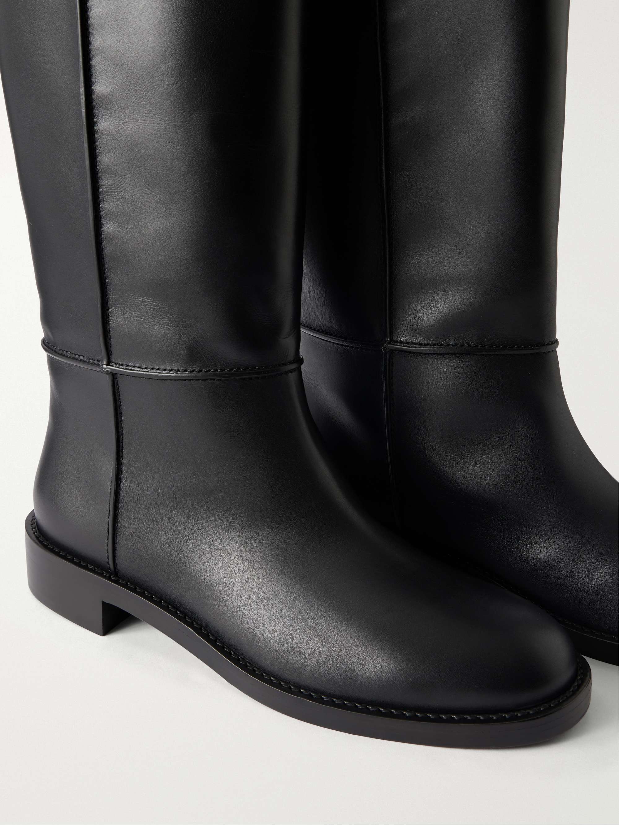 GIANVITO ROSSI Riding leather knee-height boots | NET-A-PORTER