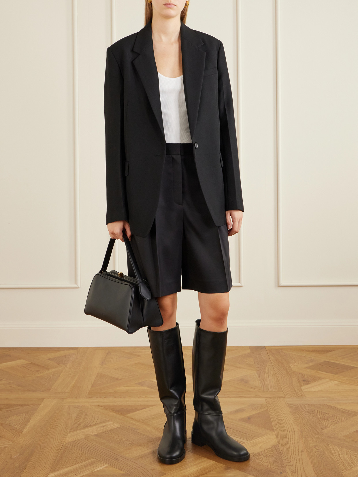 Riding Leather Knee-Height Boots