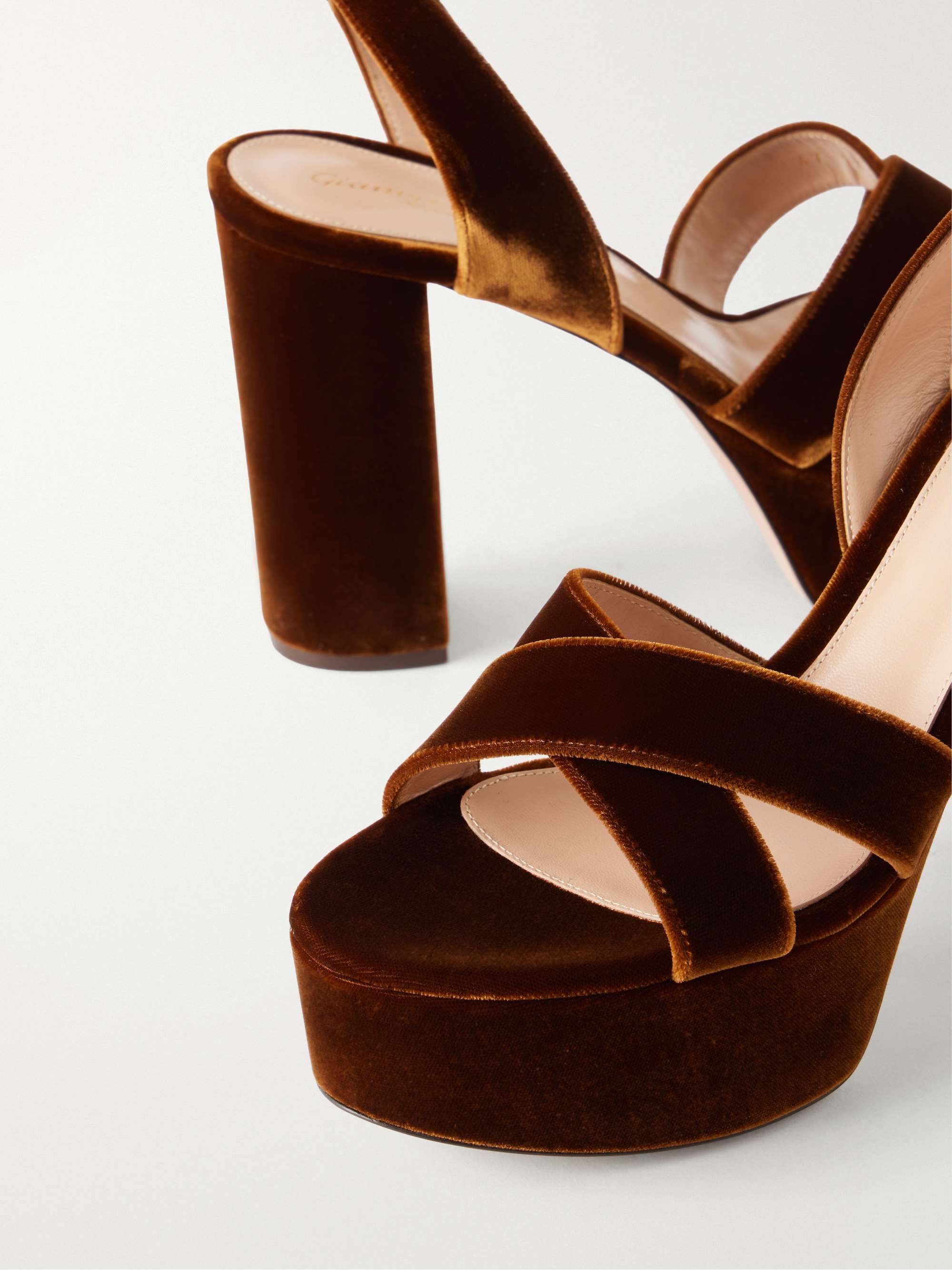 GIANVITO ROSSI Sabrina 70 velvet sandals | NET-A-PORTER
