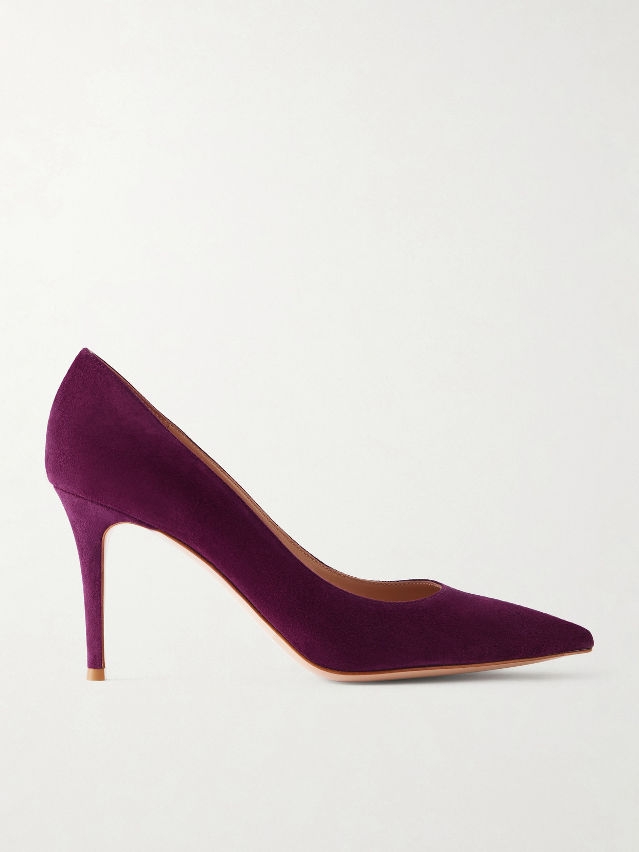 Gianvito Rossi 85 Suede Pumps In Purple