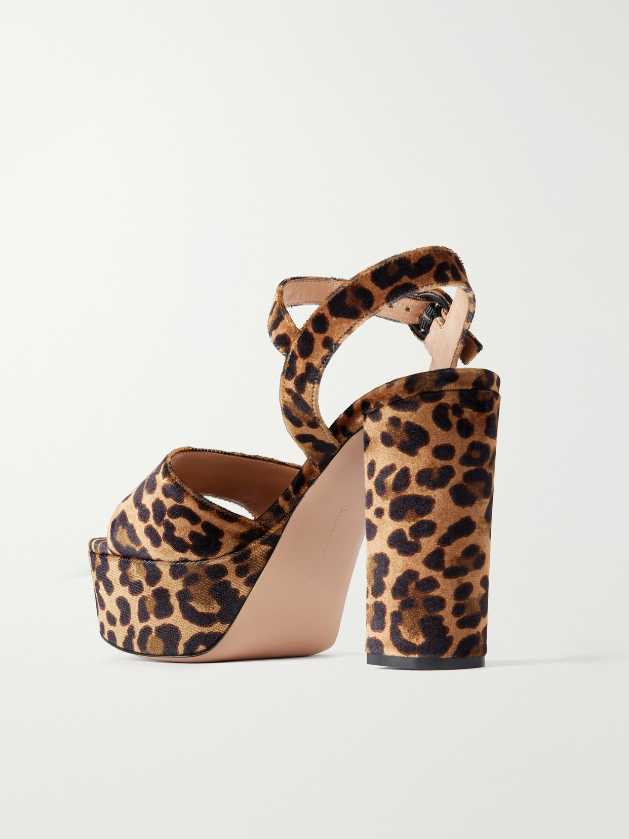 70 Leopard-Print Velvet Sandals