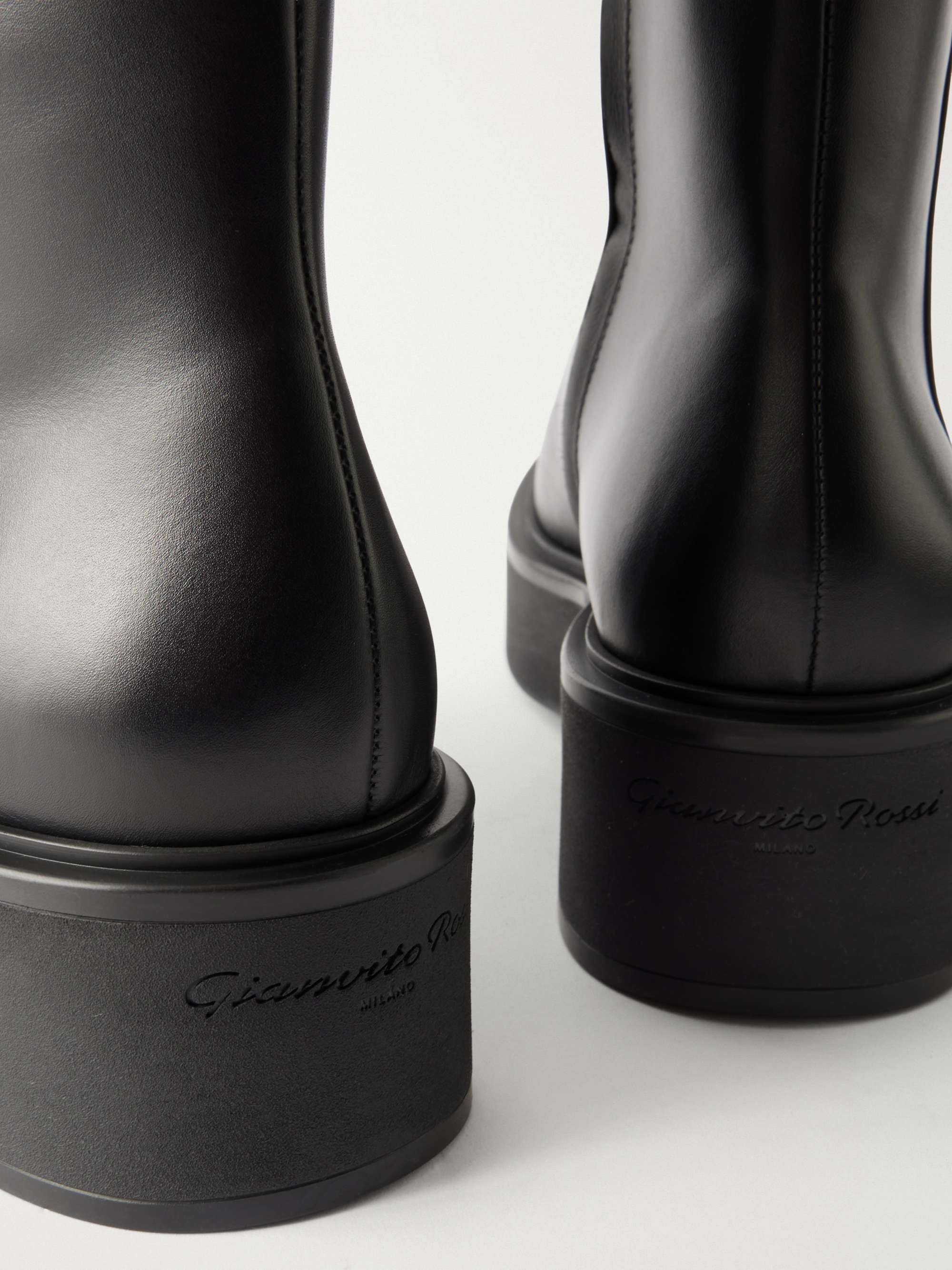 GIANVITO ROSSI Hiro Bootie leather ankle boots | NET-A-PORTER