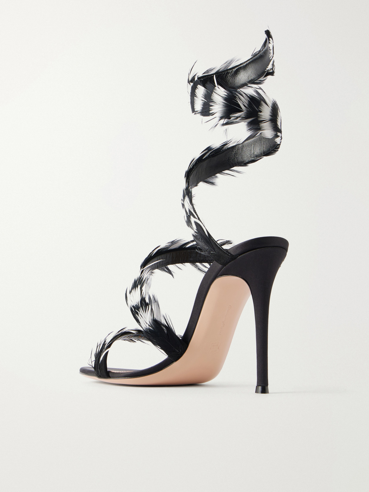 Opera 105 Feather-Trimmed Sandals