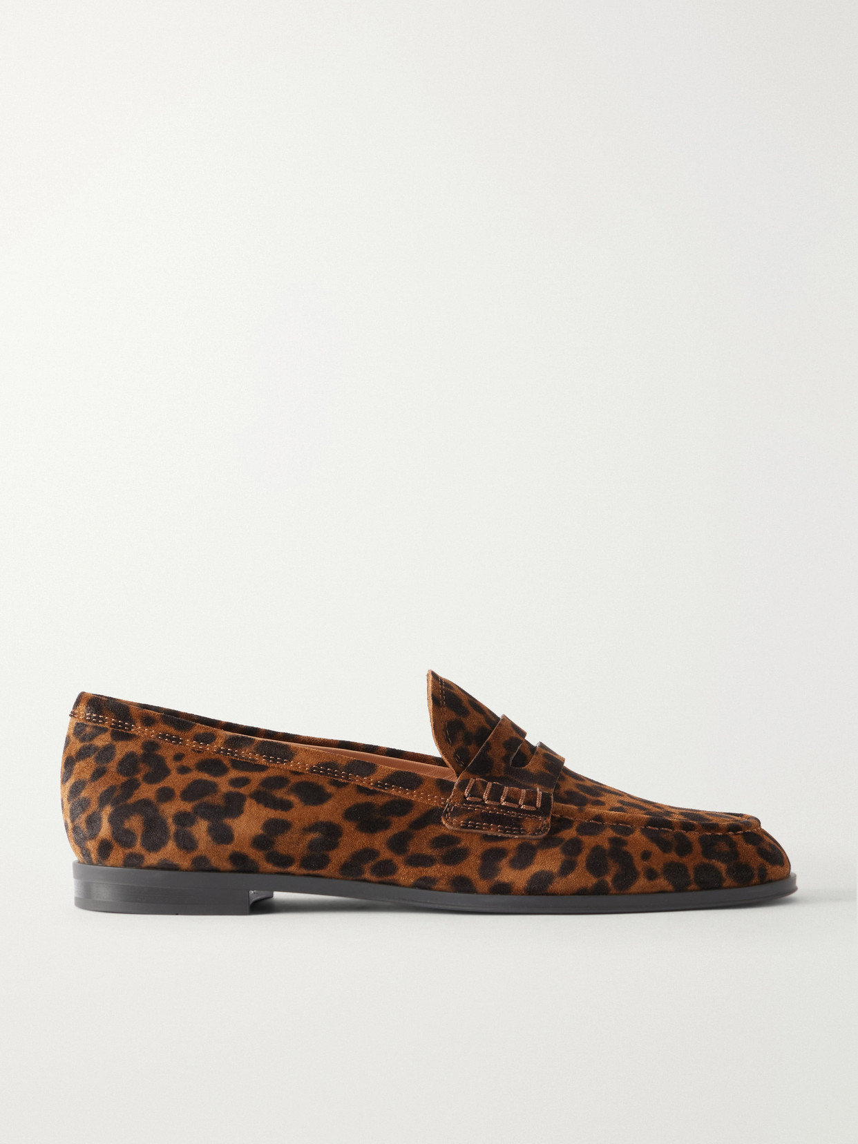Gianvito Rossi George Nuit Leopard-print Suede Loafers In Animal Print