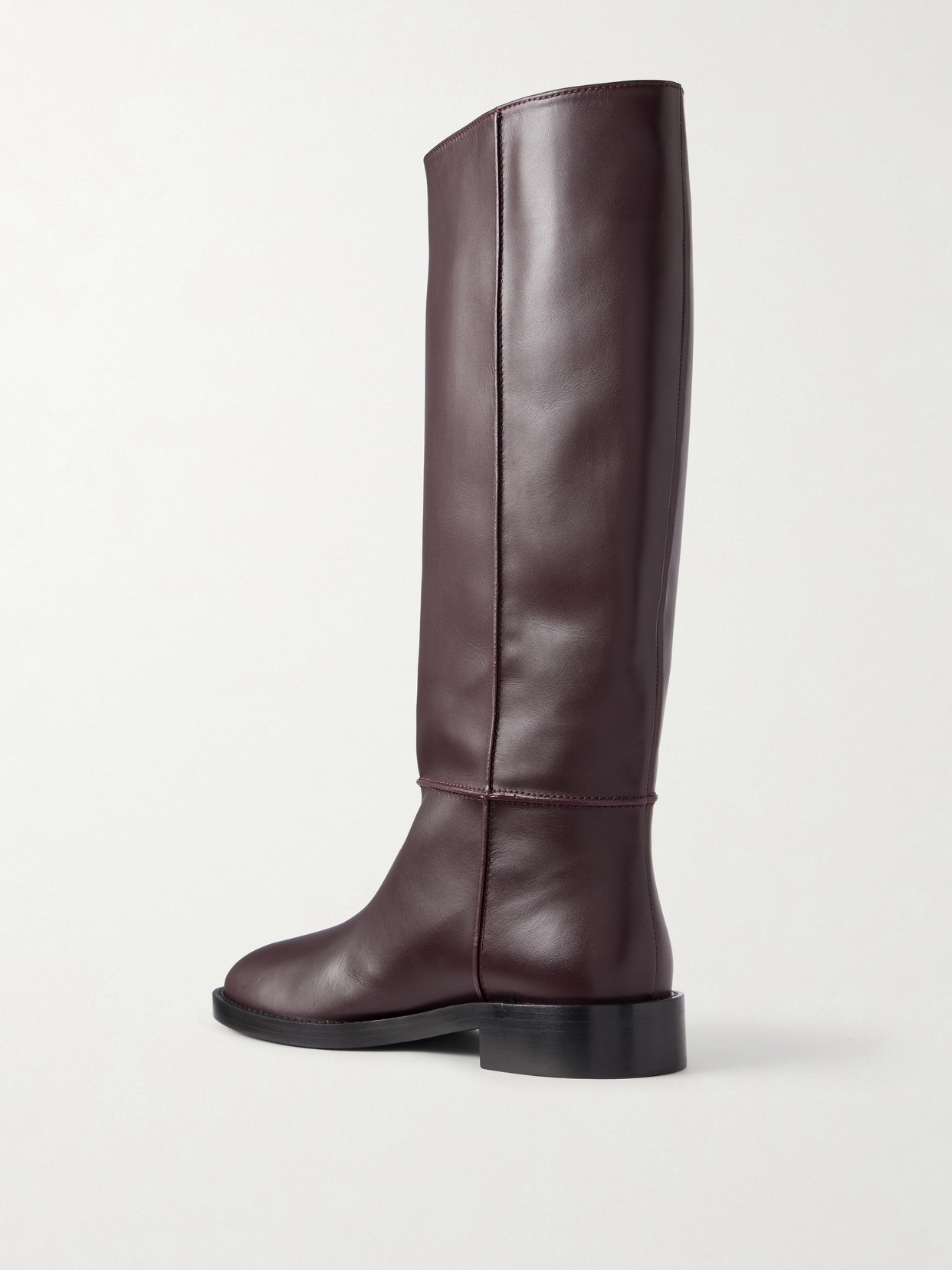 Riding Leather Knee-Height Boots