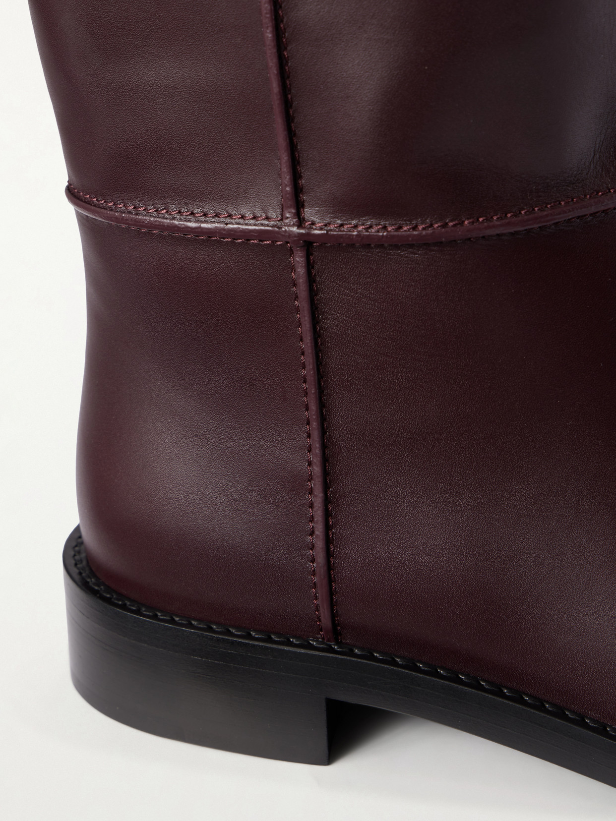 Riding Leather Knee-Height Boots