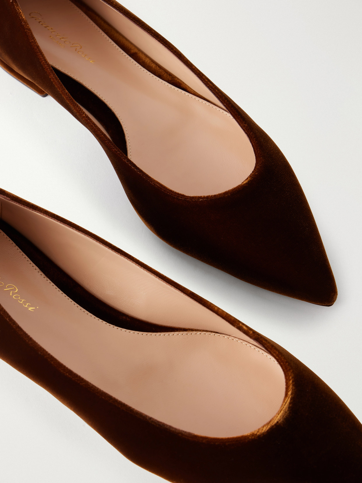 Gianvito Velvet Ballet Flats
