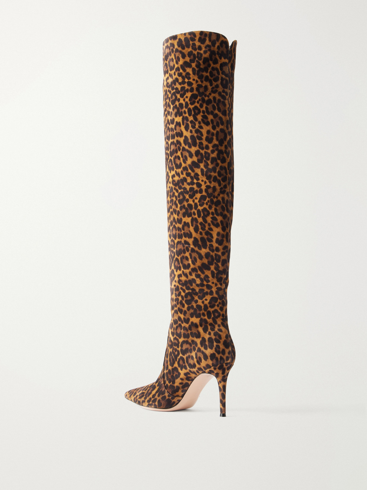 Hansen Cuissard 85 Leopard-Print Suede Over-The-Knee Boots