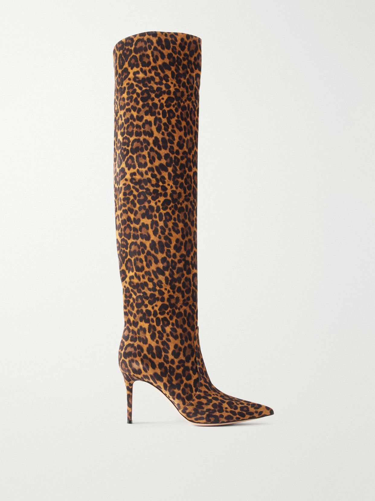 hansen cuissard 85 leopard print suede over the knee boots