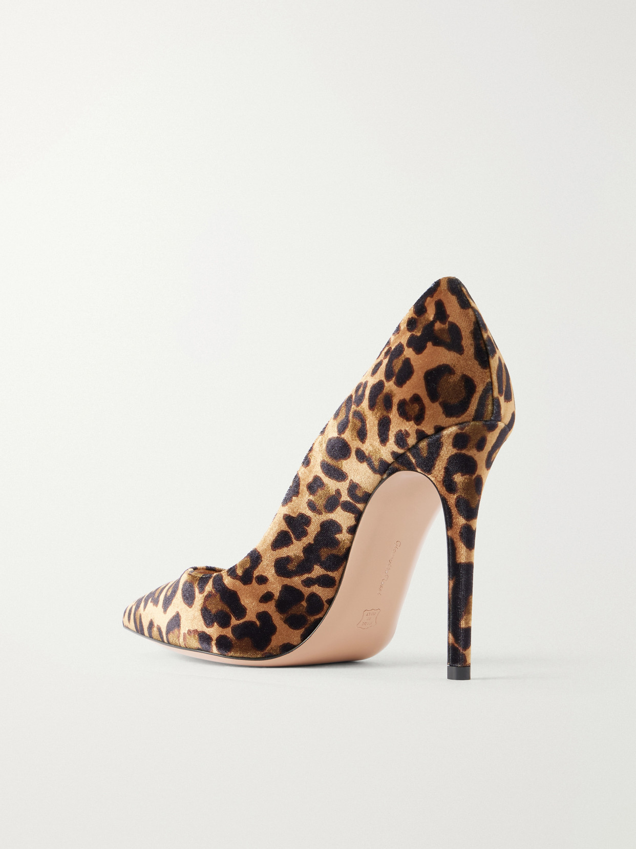 Gianvito 105 Leopard-Print Velvet Pumps