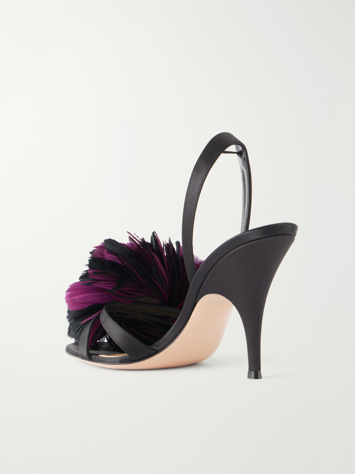 95 Feather-Embellished Sandals