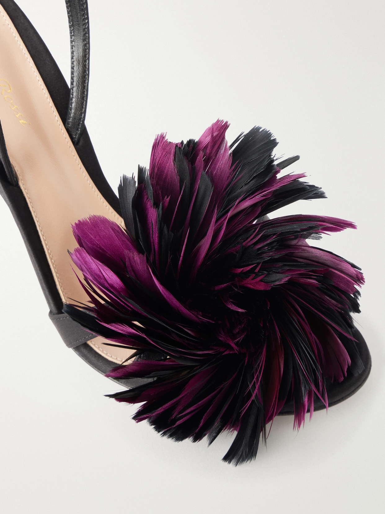 95 Feather-Embellished Sandals