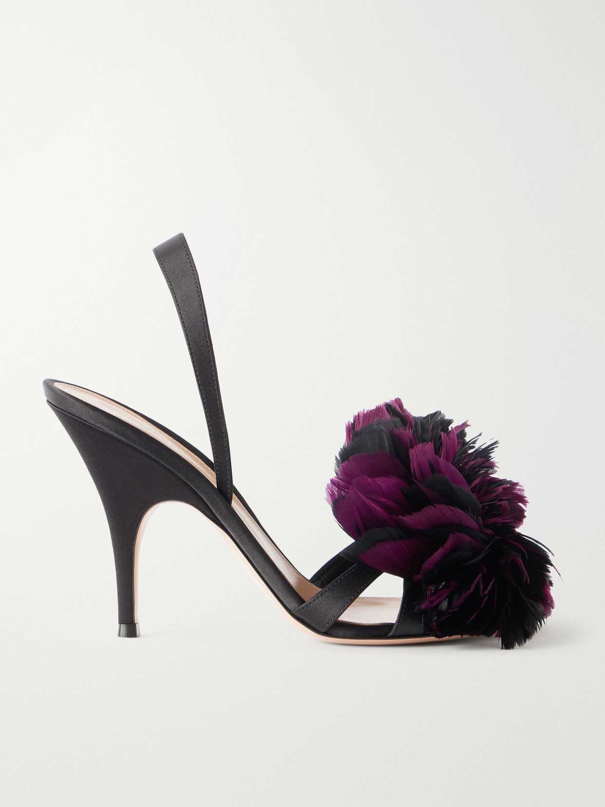 95 Feather-Embellished Sandals