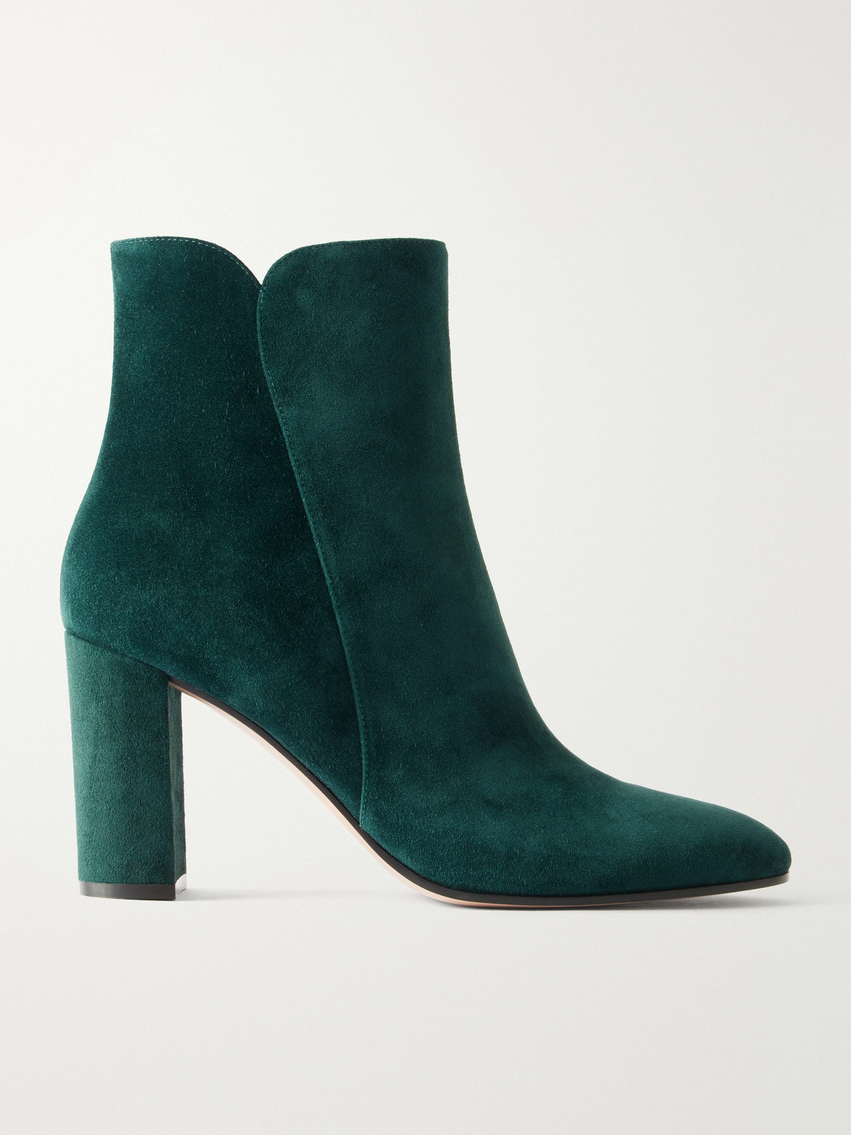 Gianvito Rossi 85 Suede Ankle Boots In Green