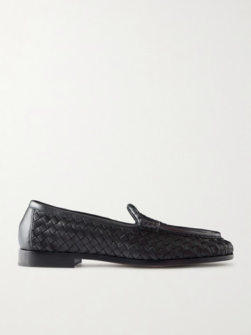 Bottega Veneta Silenzio Intrecciato leather loafers