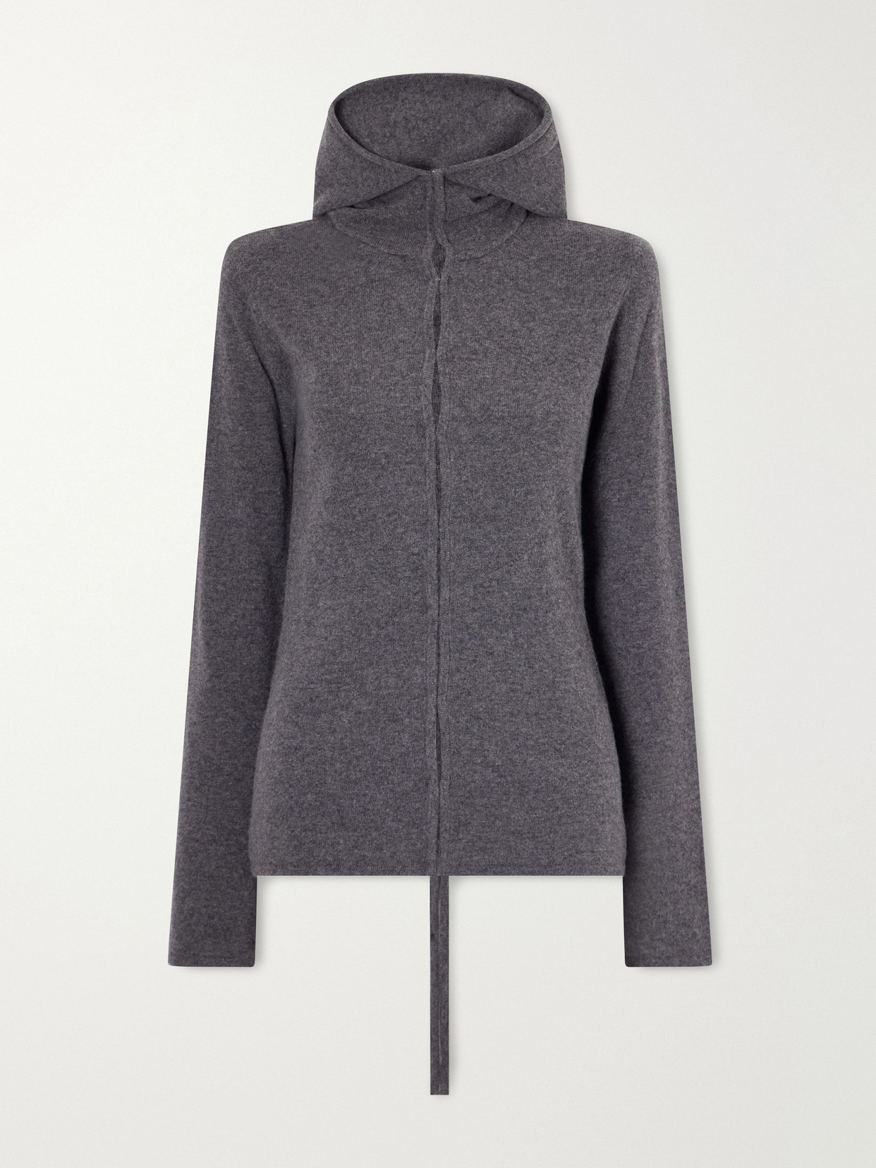 Colleen Allen Hooded Merino Wool Cardigan In Gray
